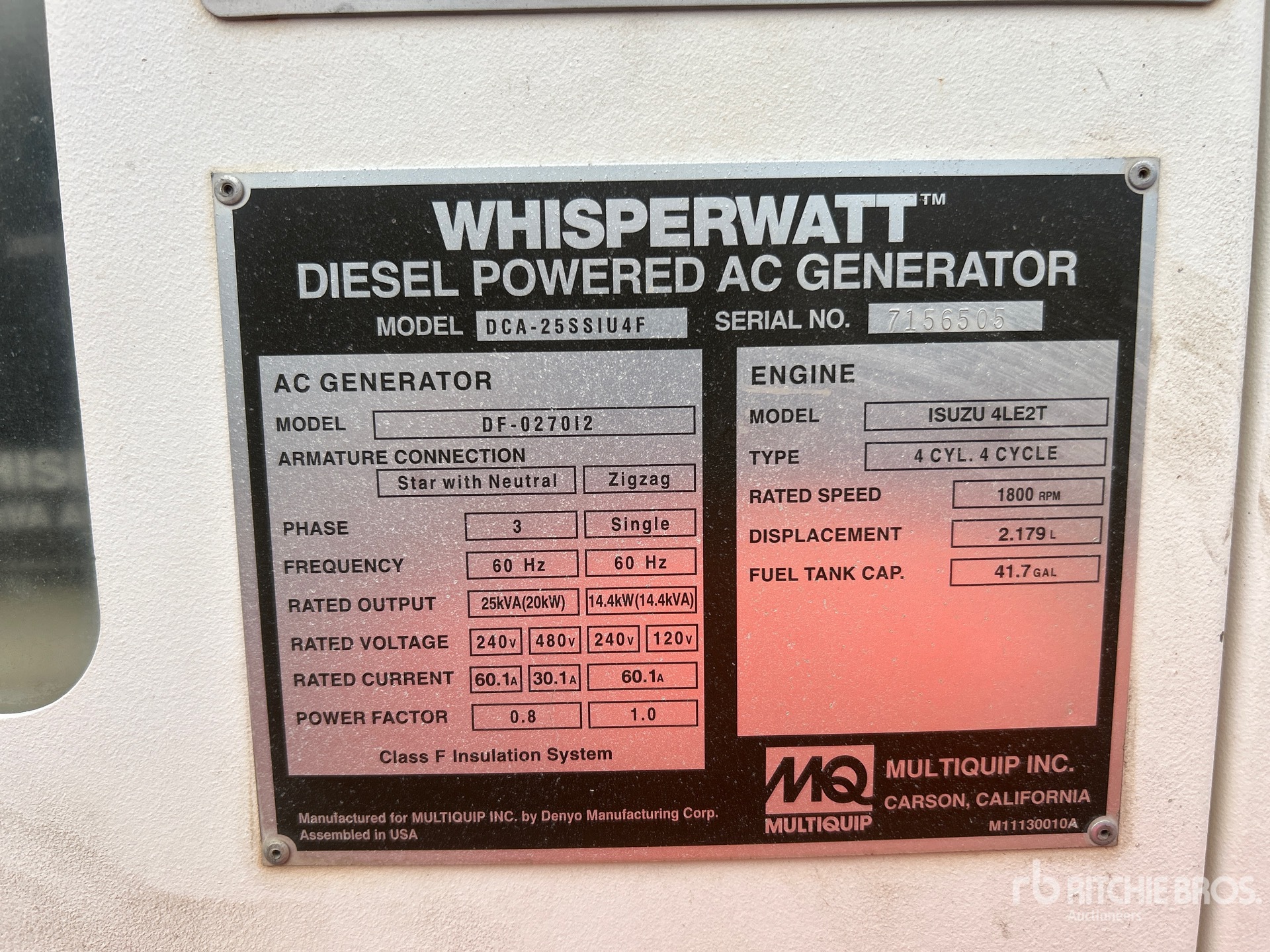 2019 Whisperwatt WHISPERWATT DCA