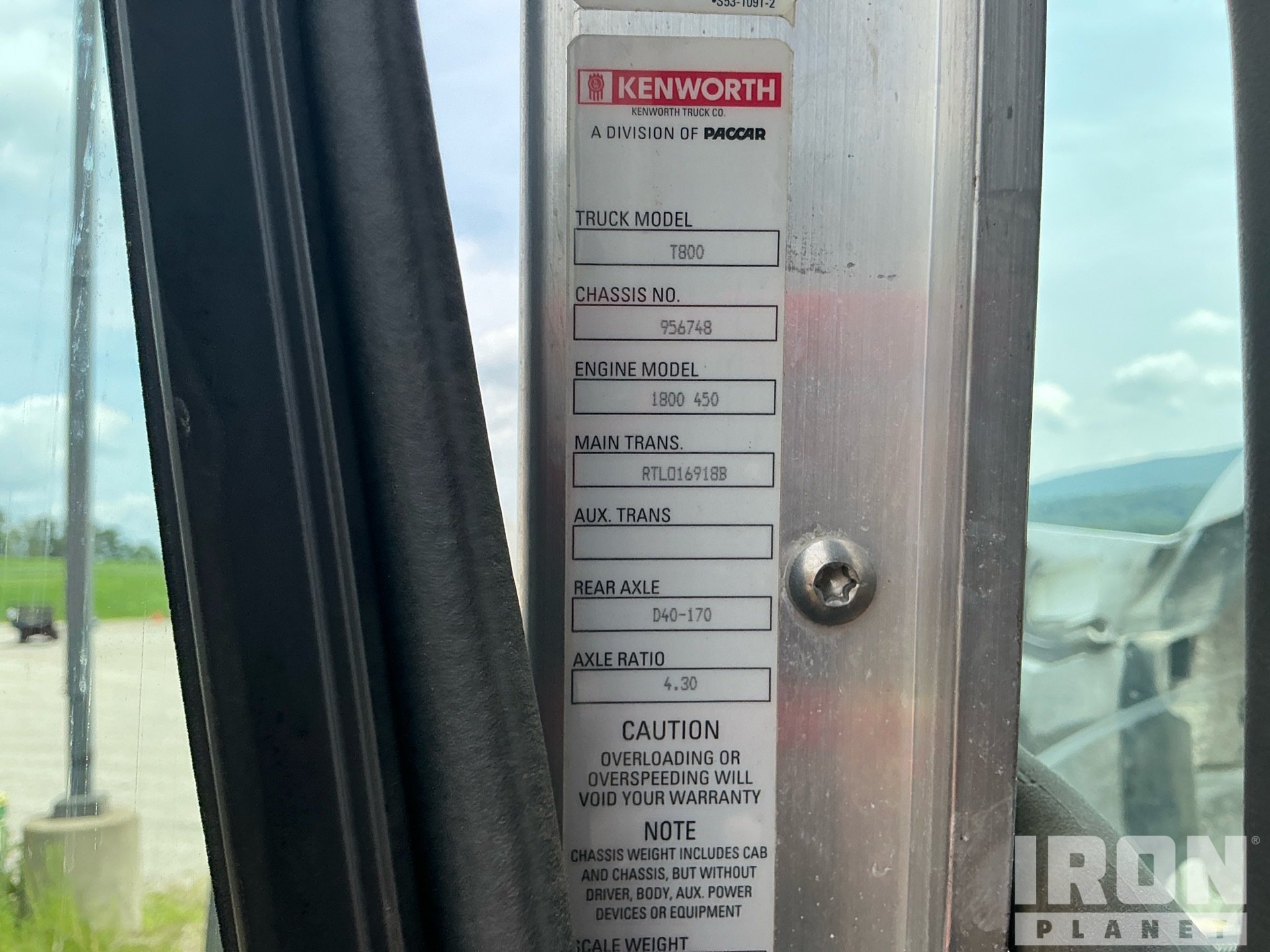 2012 Kenworth T-800