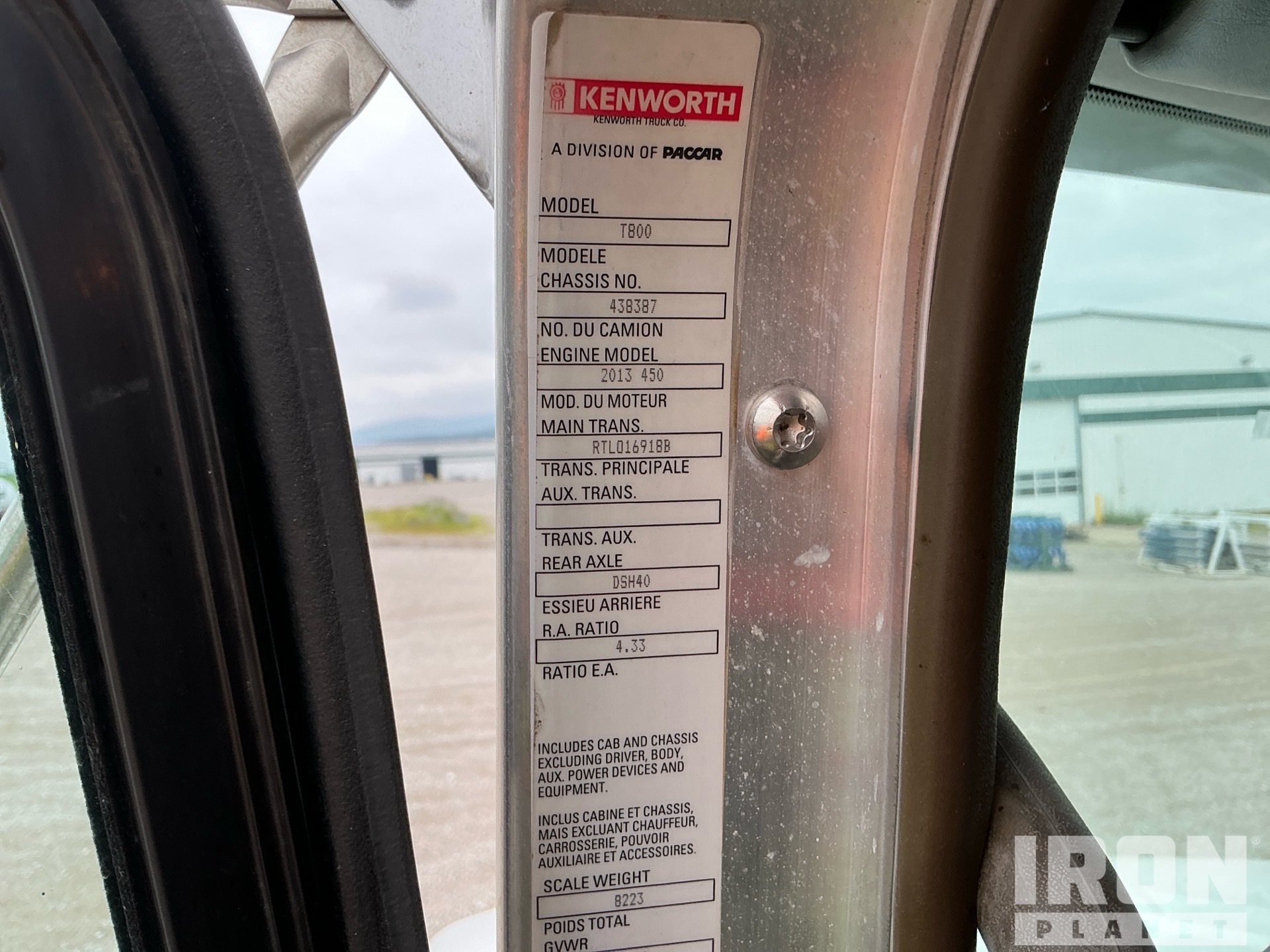 2015 Kenworth T800