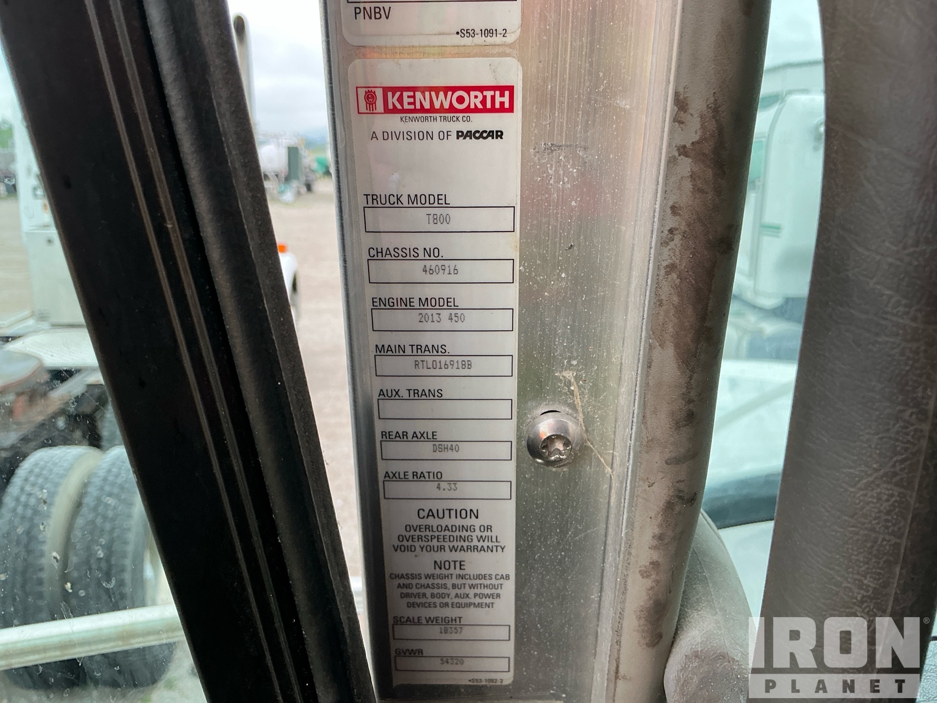 2015 Kenworth T800