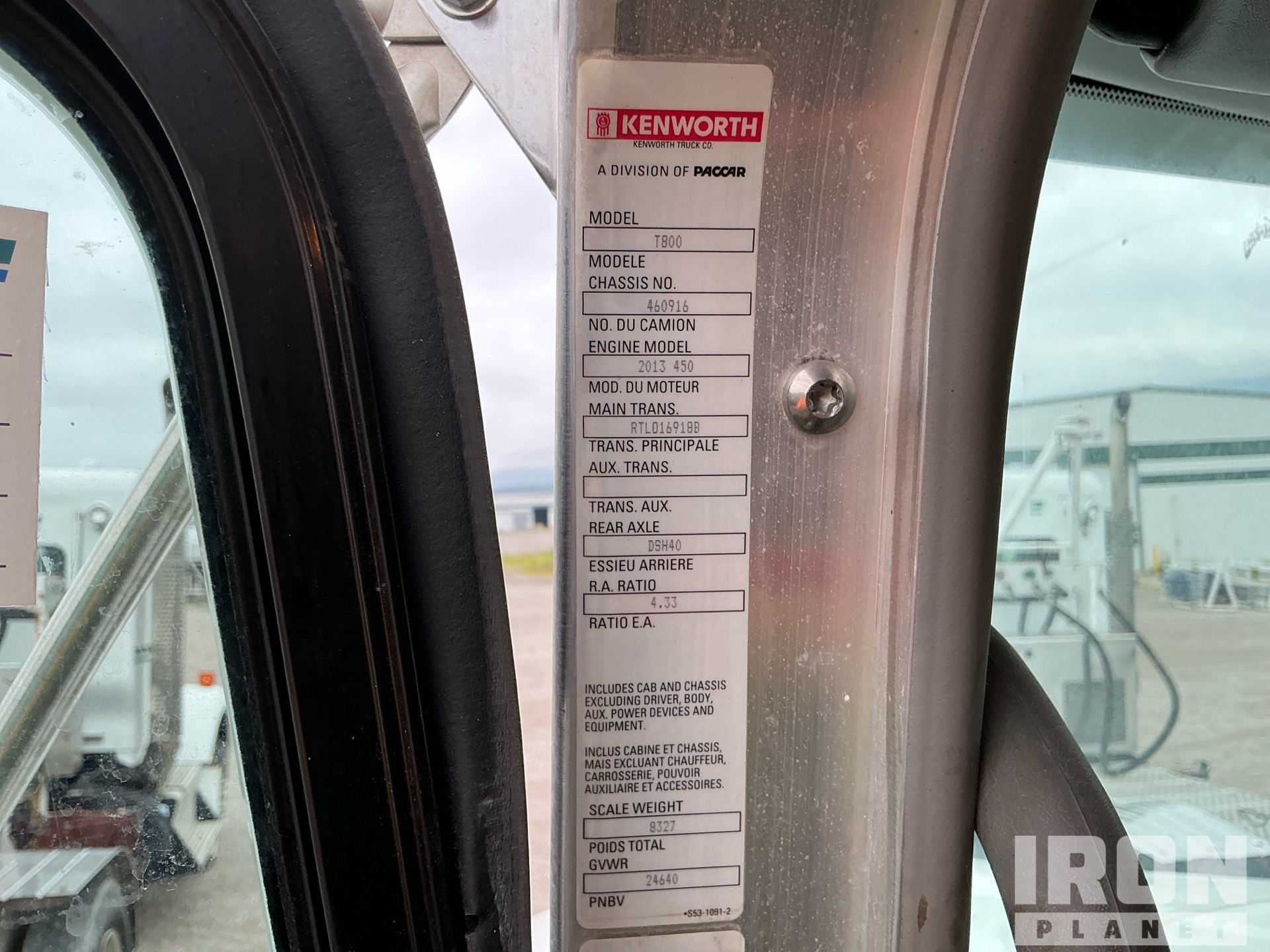 2015 Kenworth T800