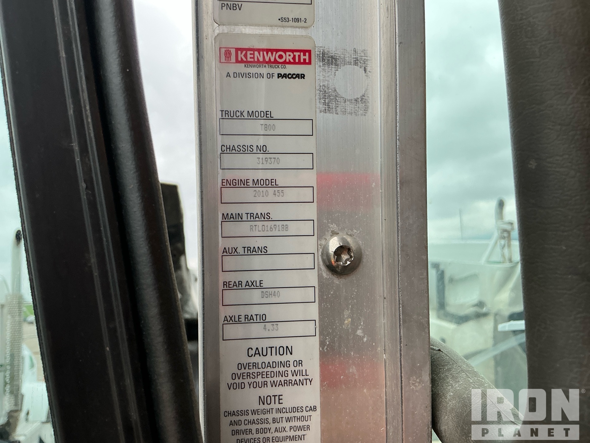 2013 Kenworth T800