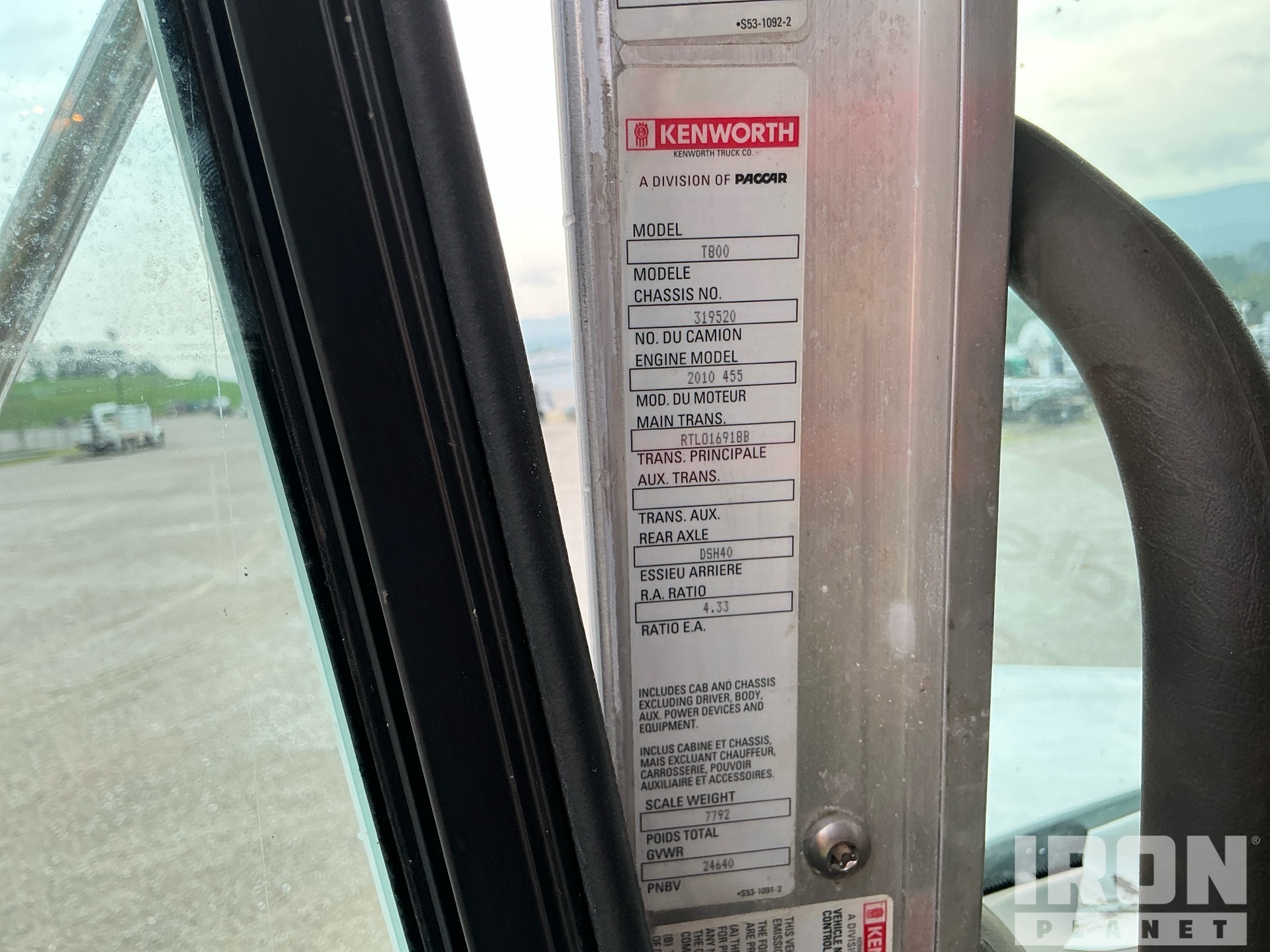 2012 Kenworth T800