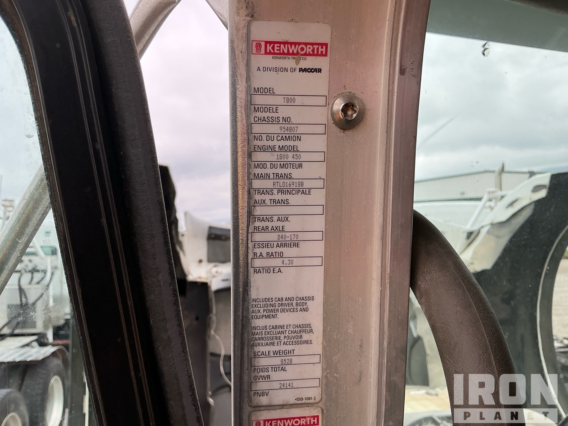 2013 Kenworth T800