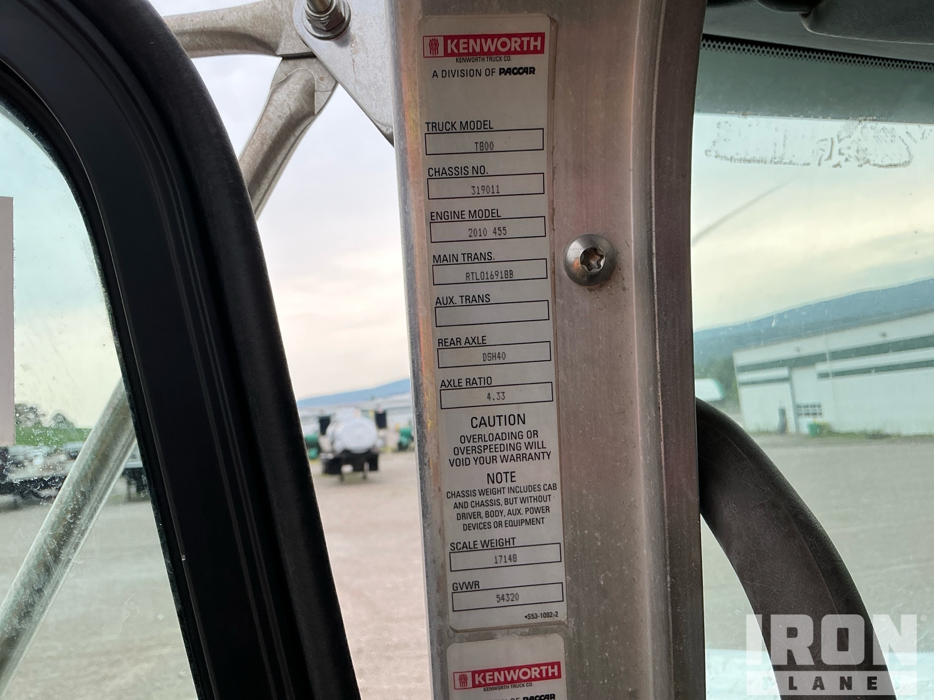 2012 Kenworth T800