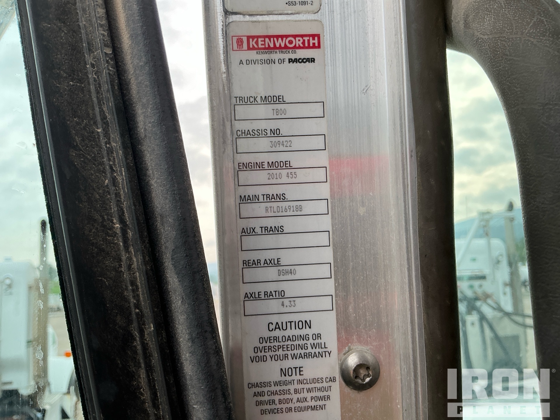 2012 Kenworth T800