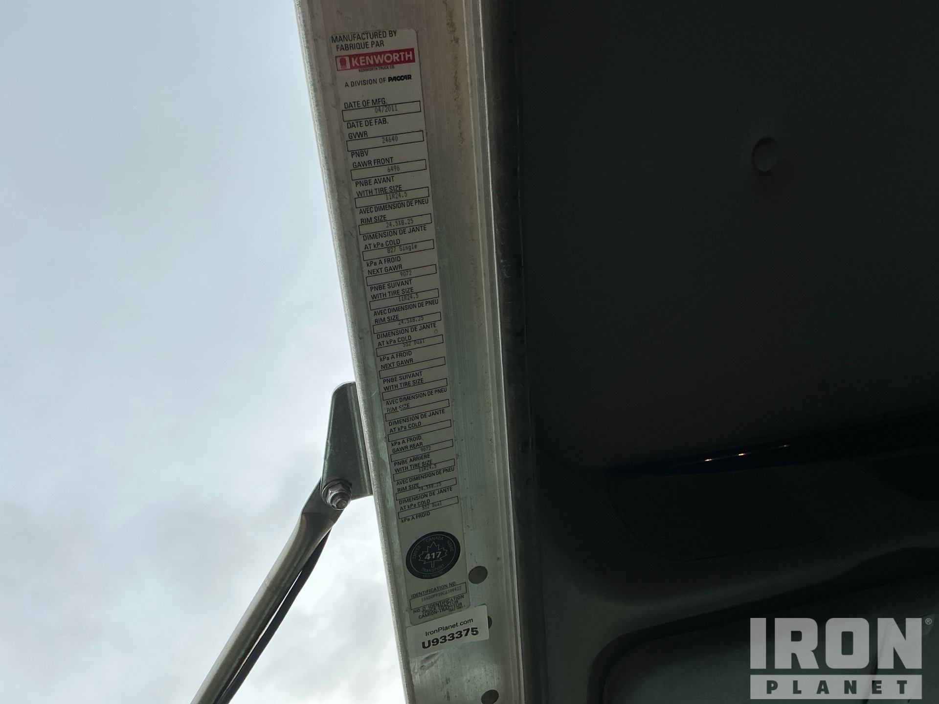 2012 Kenworth T800