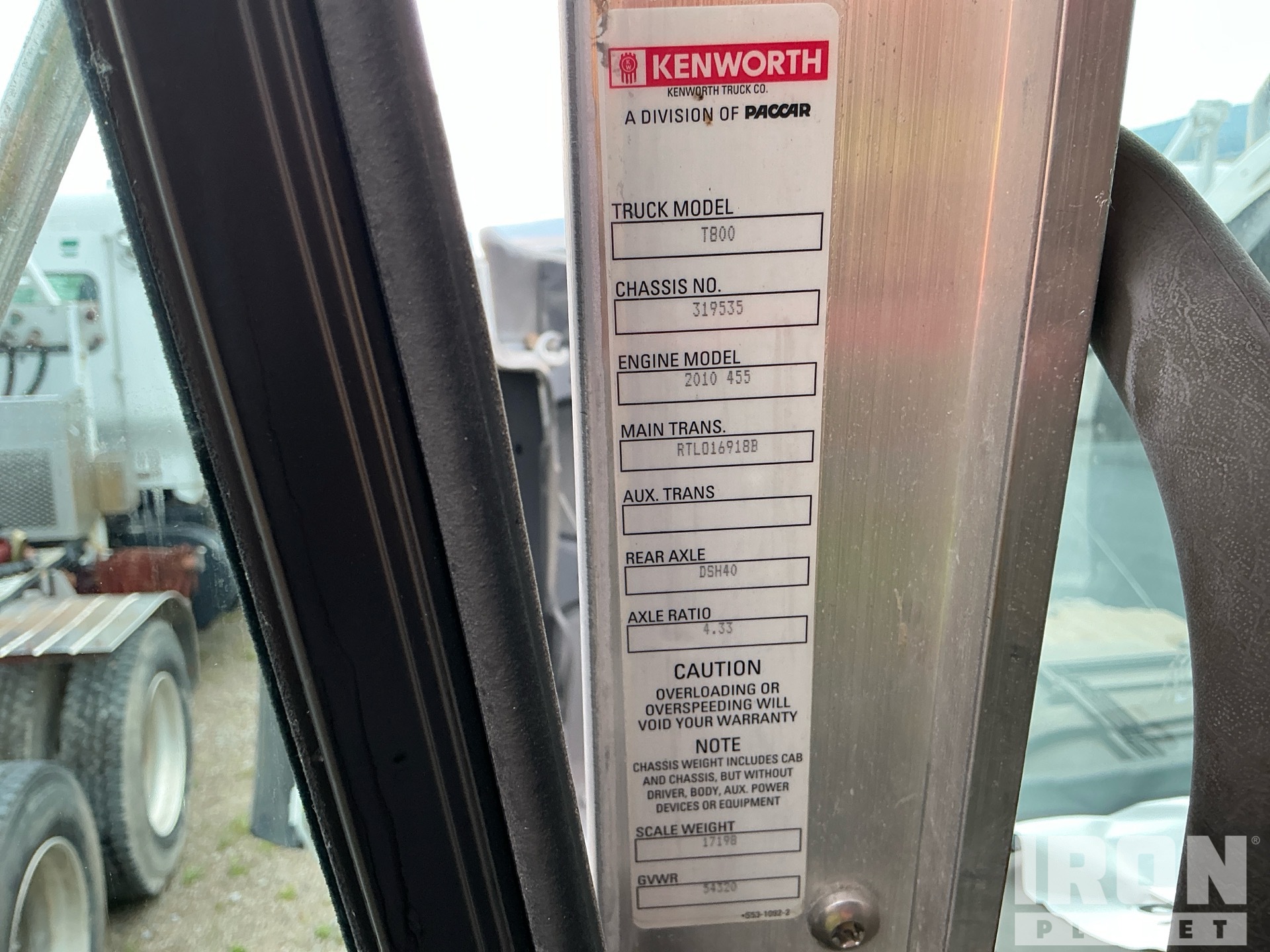 2012 Kenworth T800