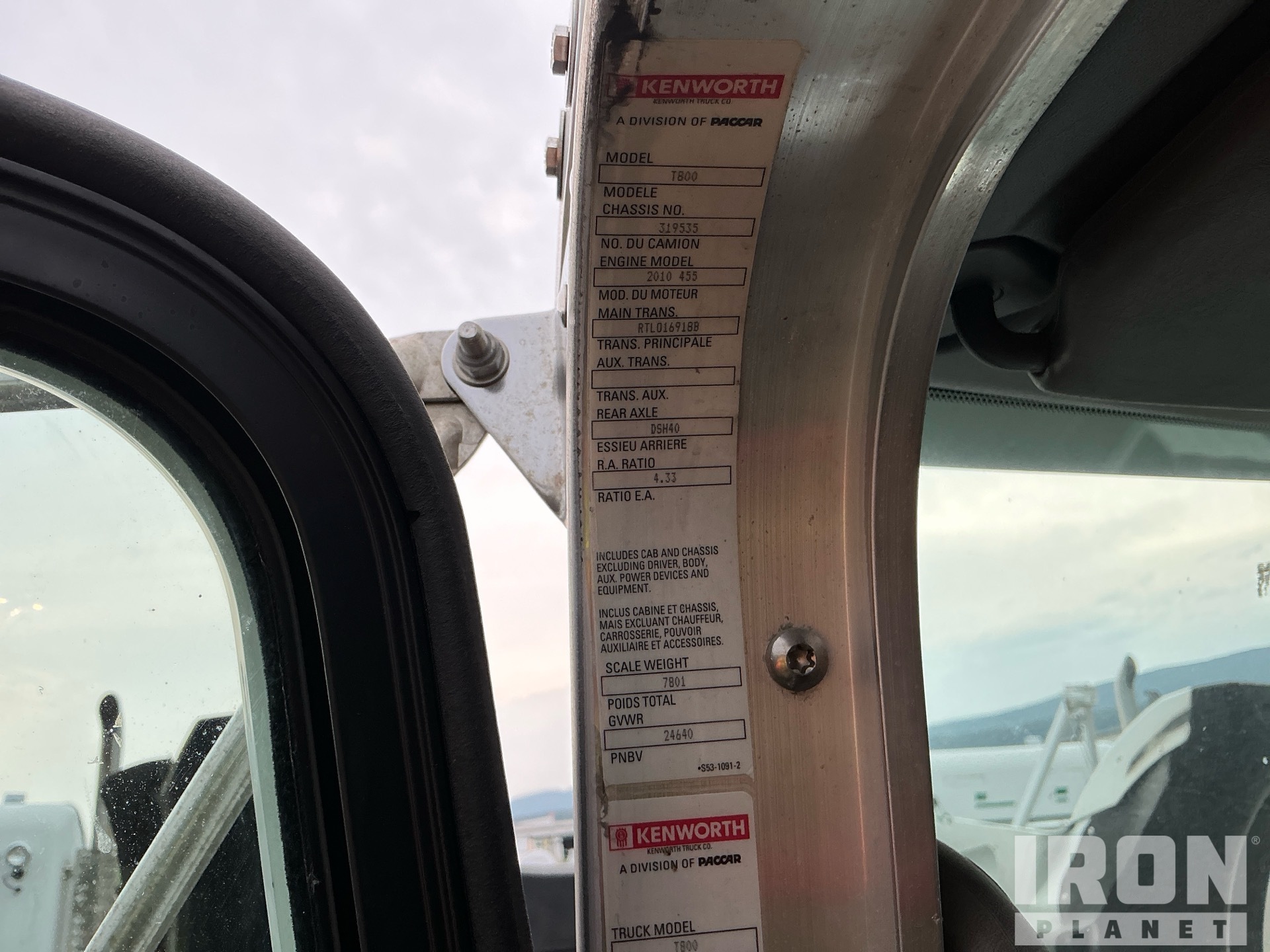 2012 Kenworth T800