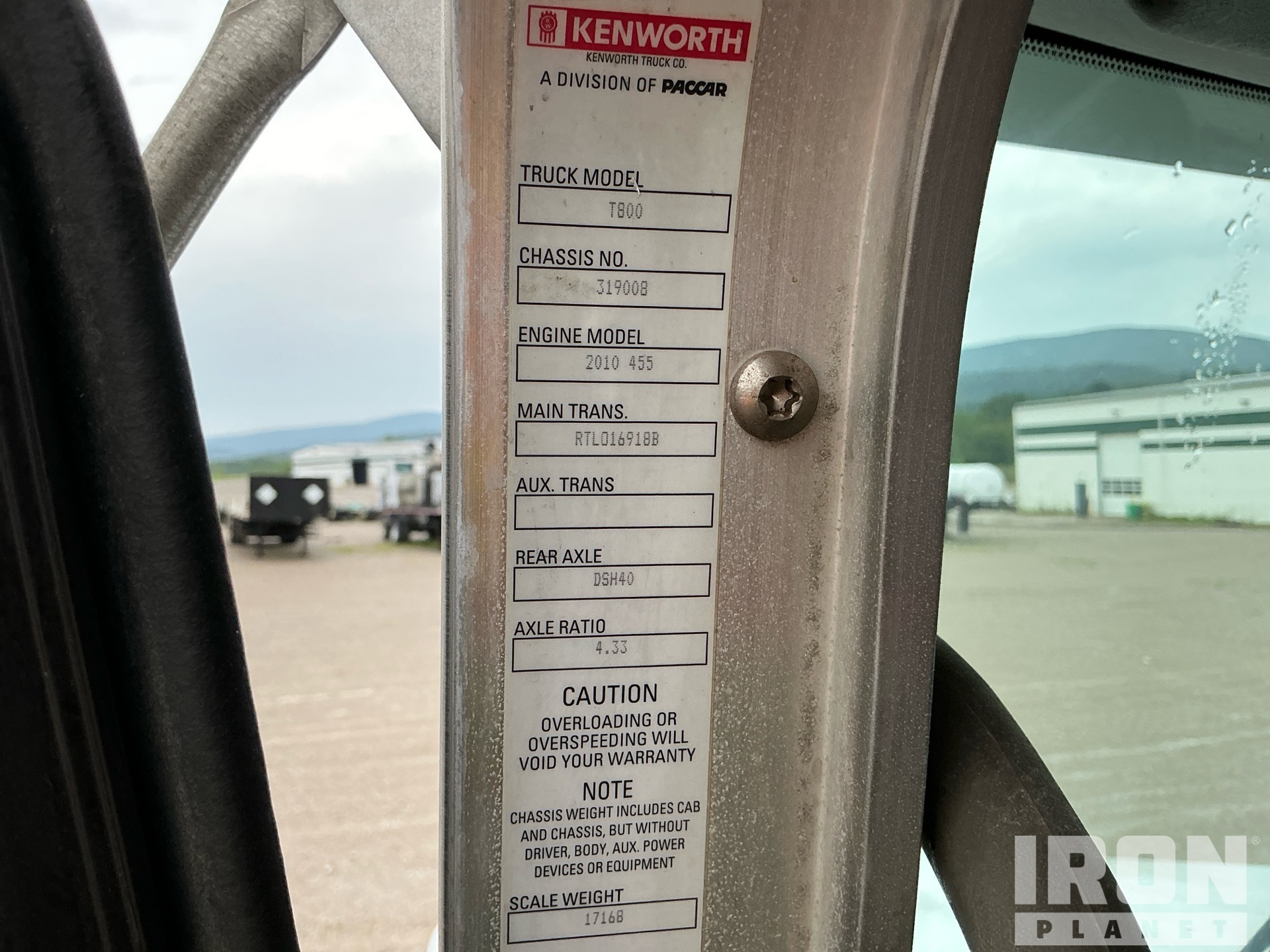2012 Kenworth T800