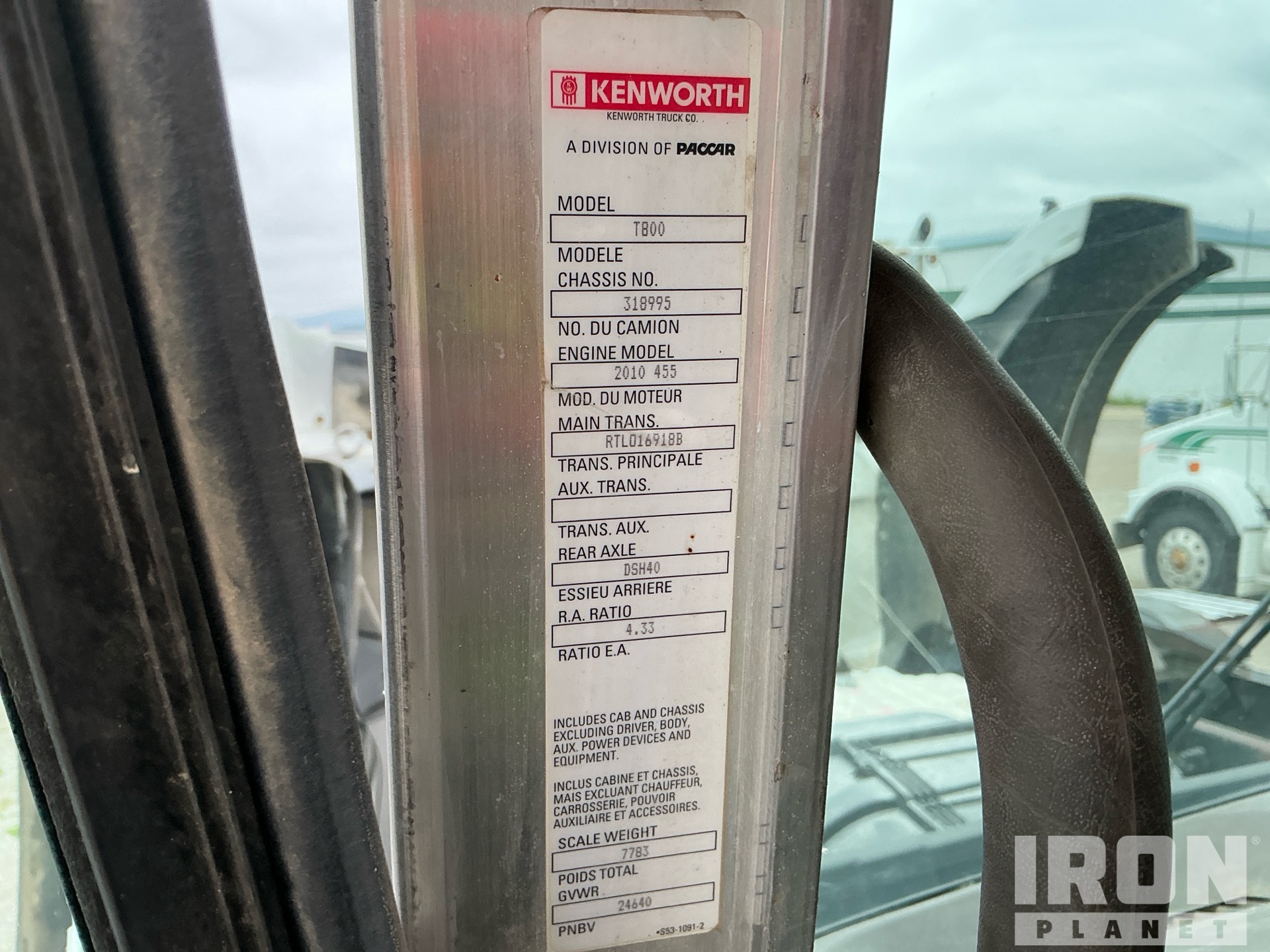2012 Kenworth T800