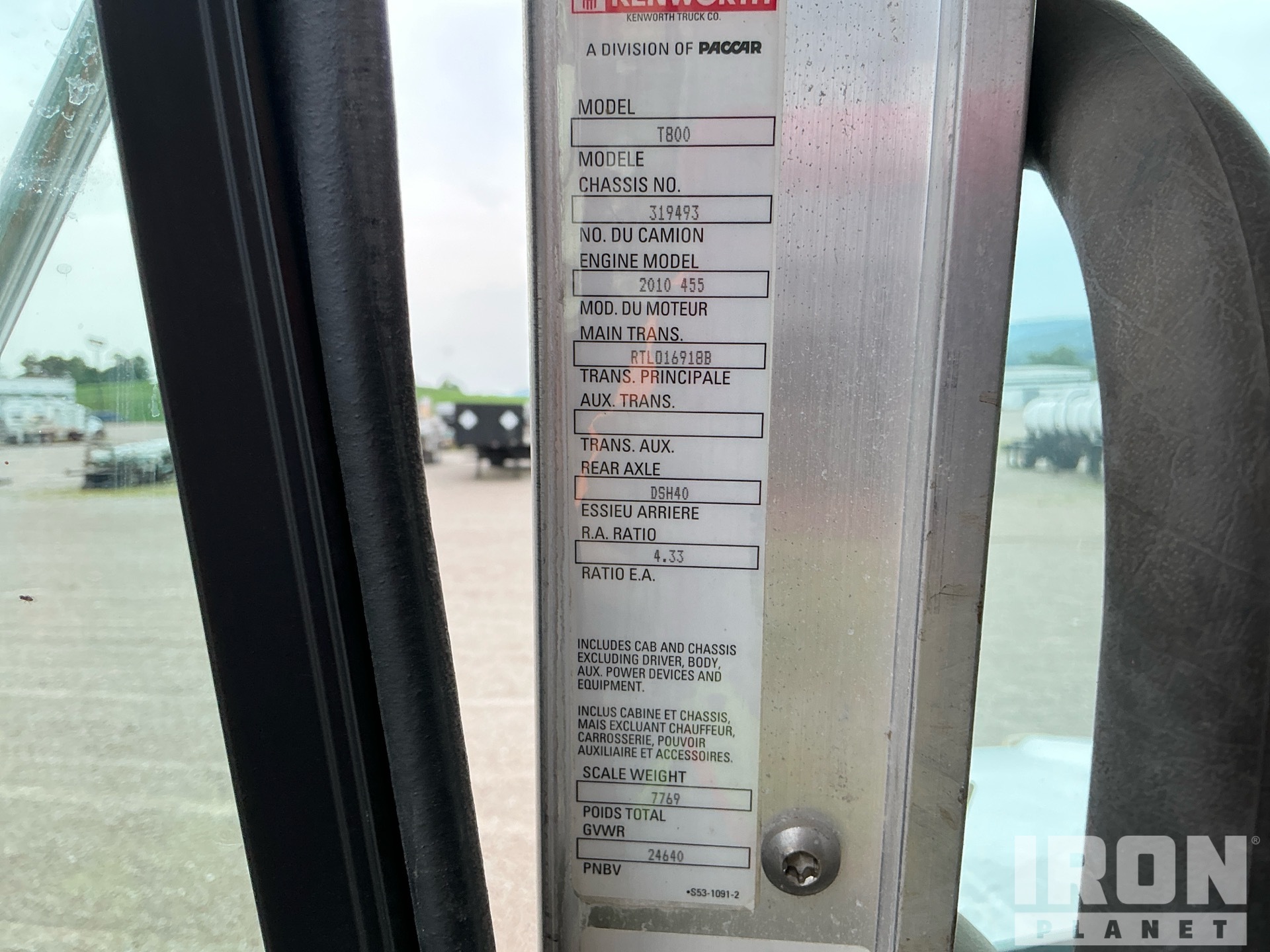 2012 Kenworth T800