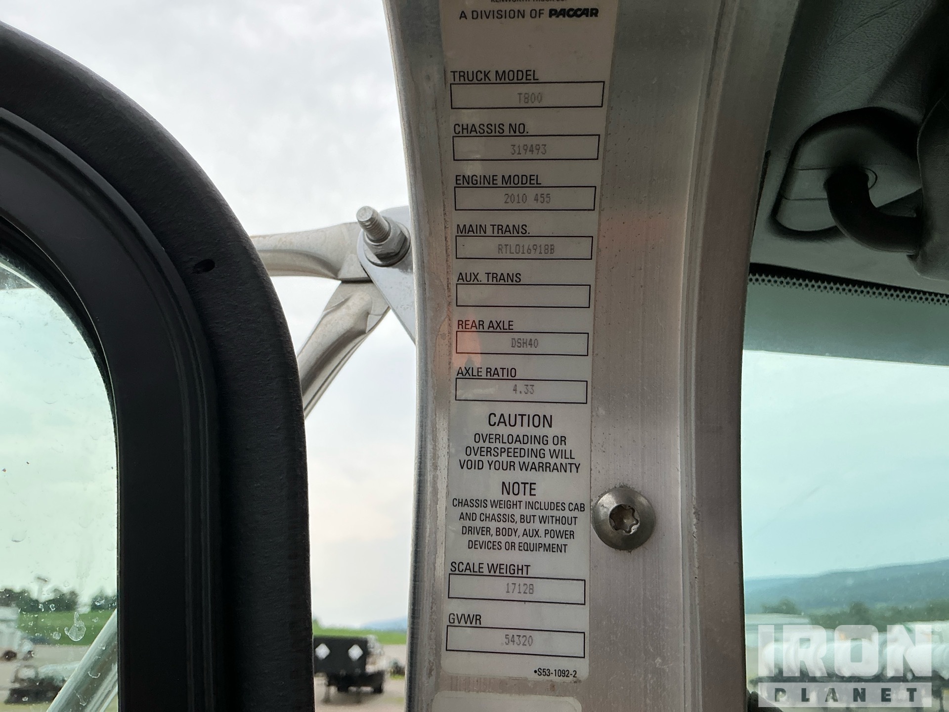 2012 Kenworth T800