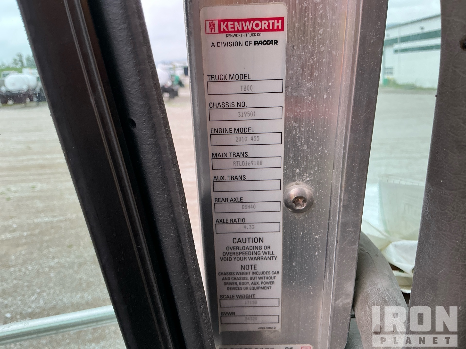 2012 Kenworth T800