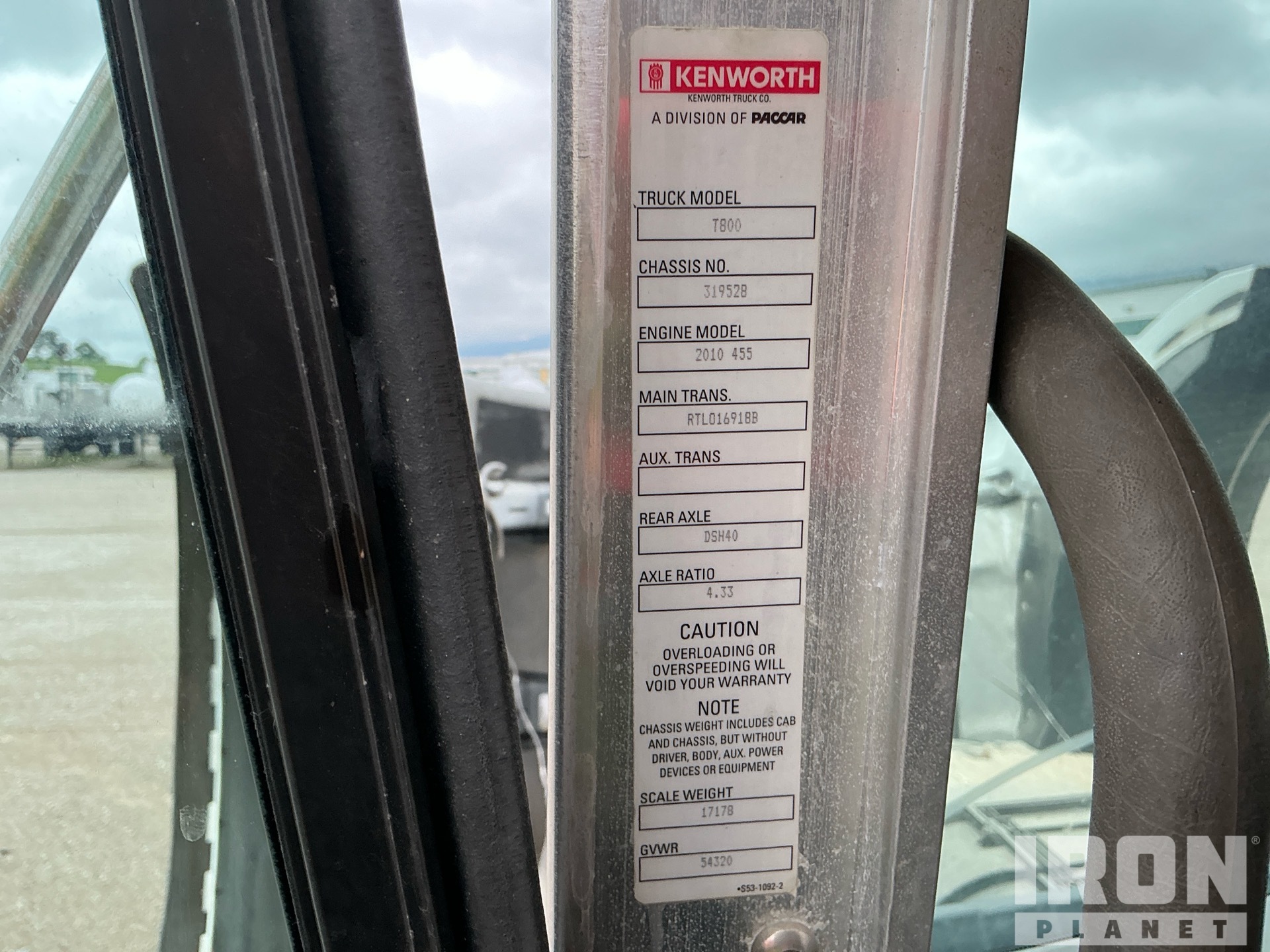 2012 Kenworth T800