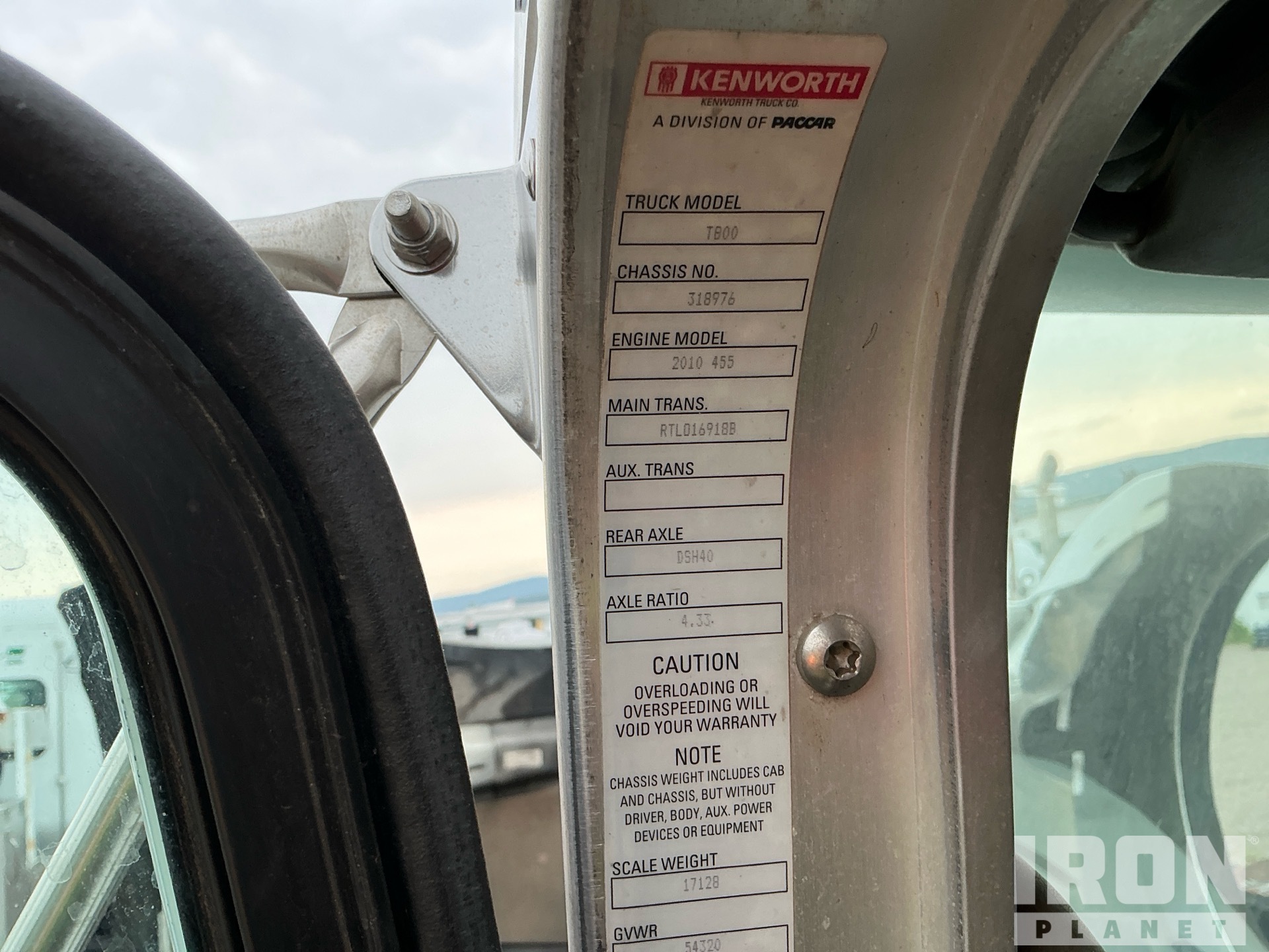 2012 Kenworth T800