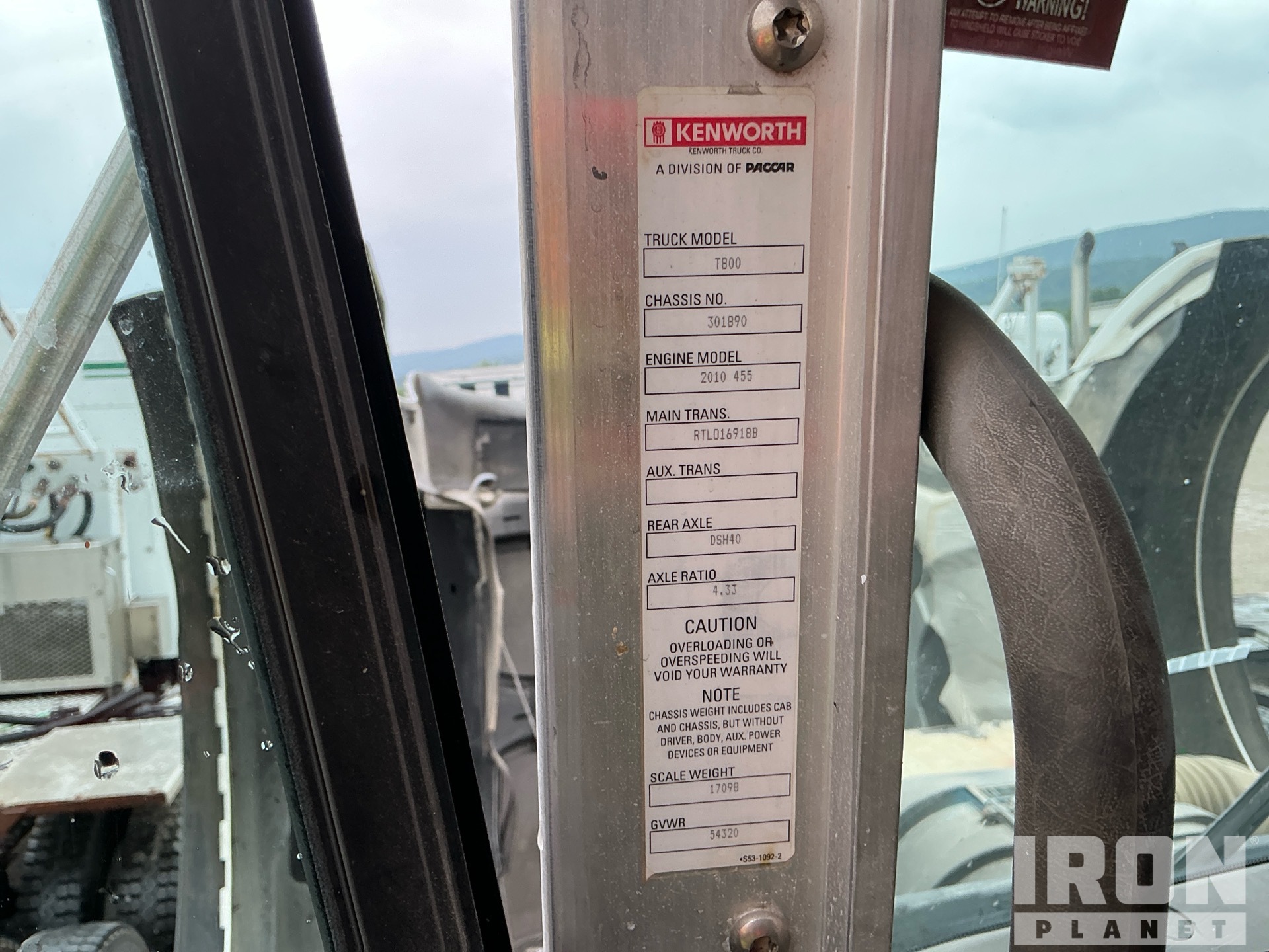 2012 Kenworth T800