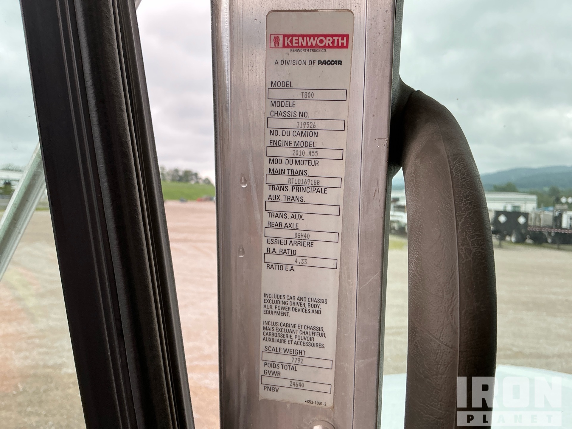 2012 Kenworth T800