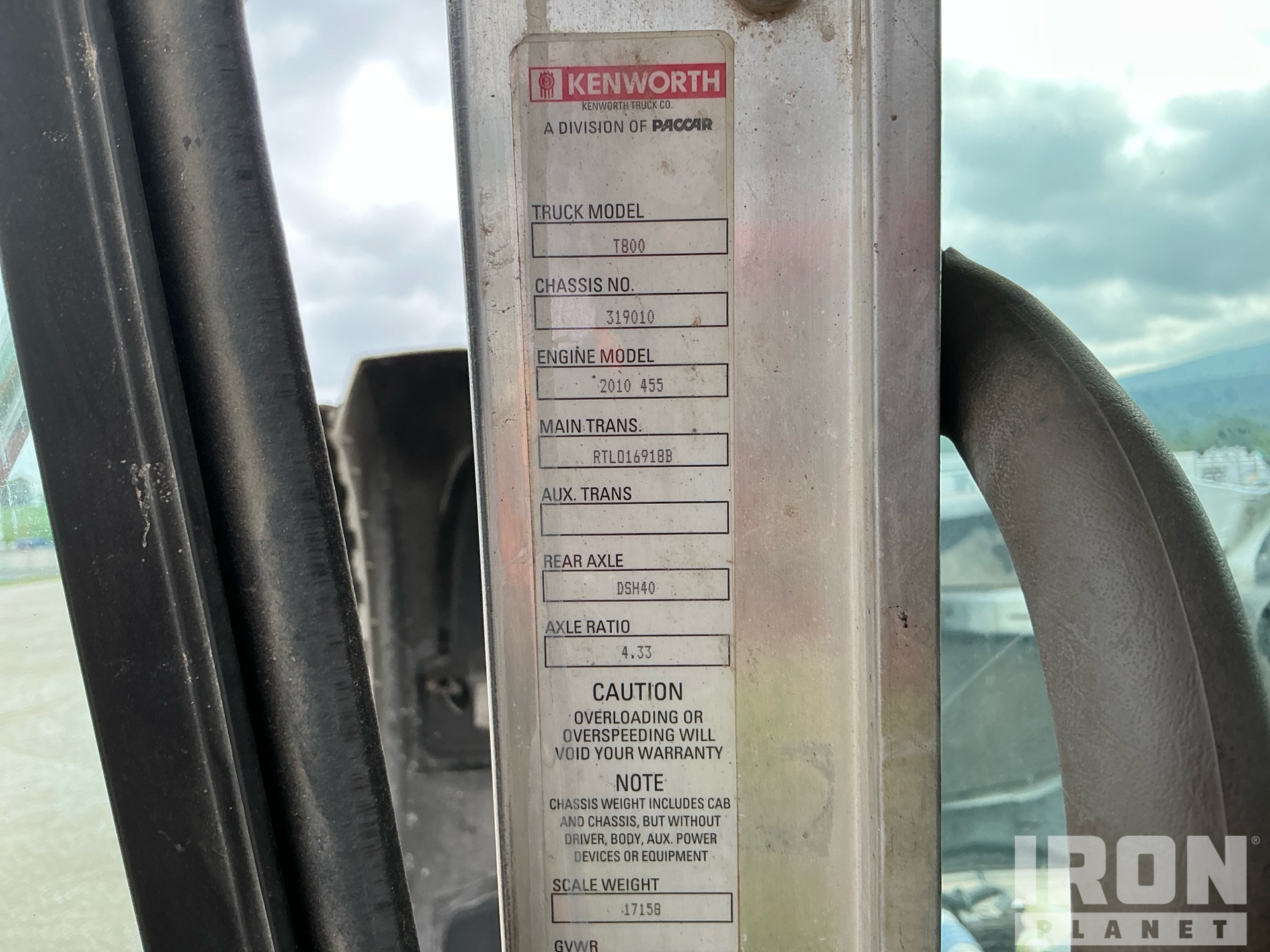 2012 Kenworth T800
