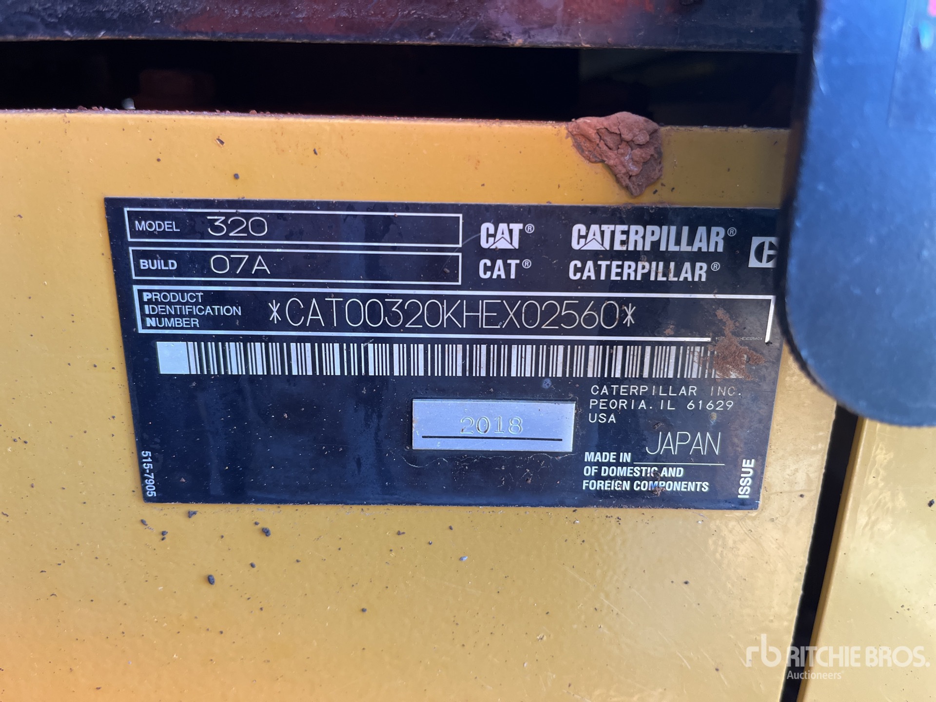2018 Caterpillar 320