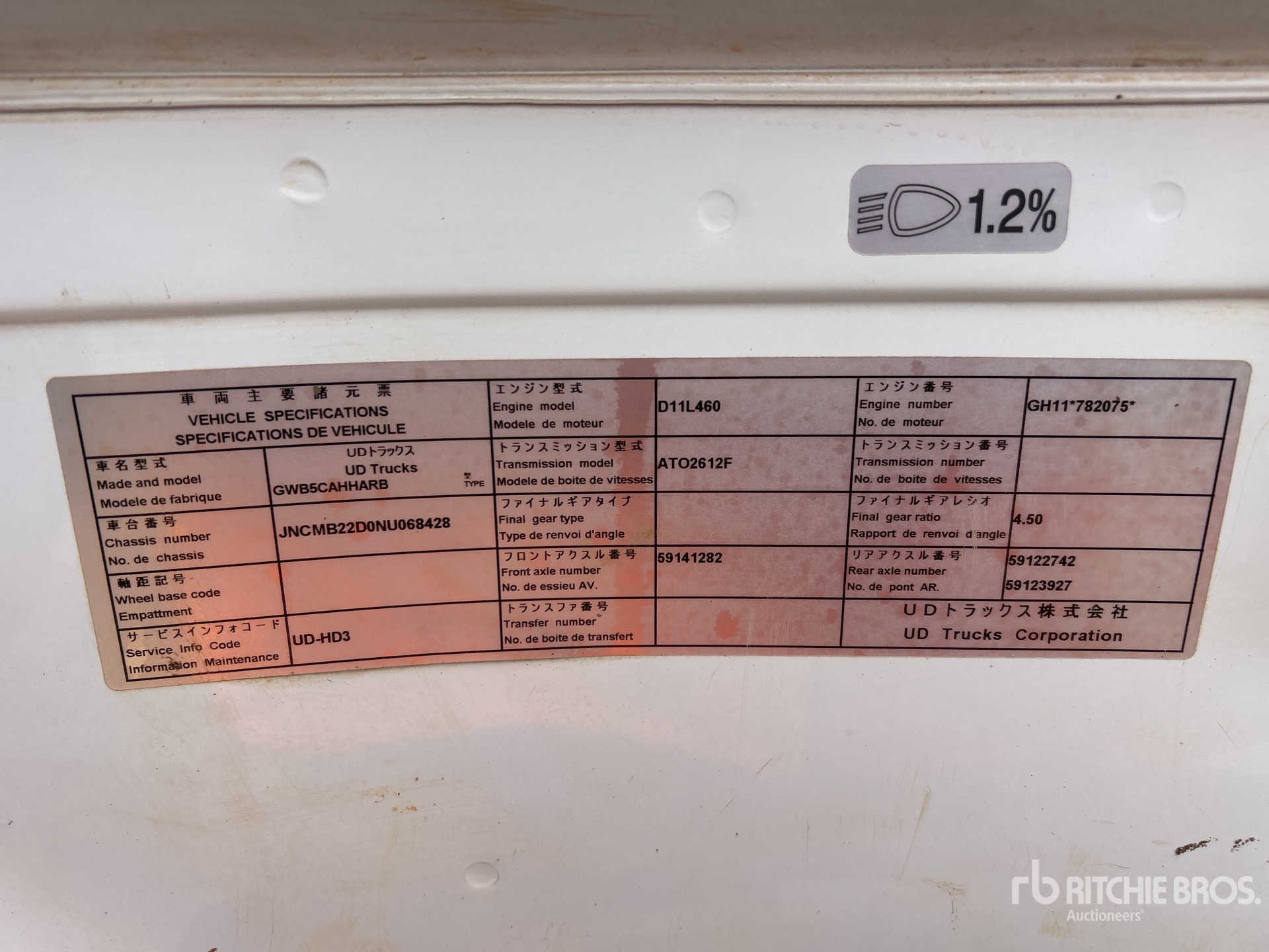 2022 UD QUON GW2646D
