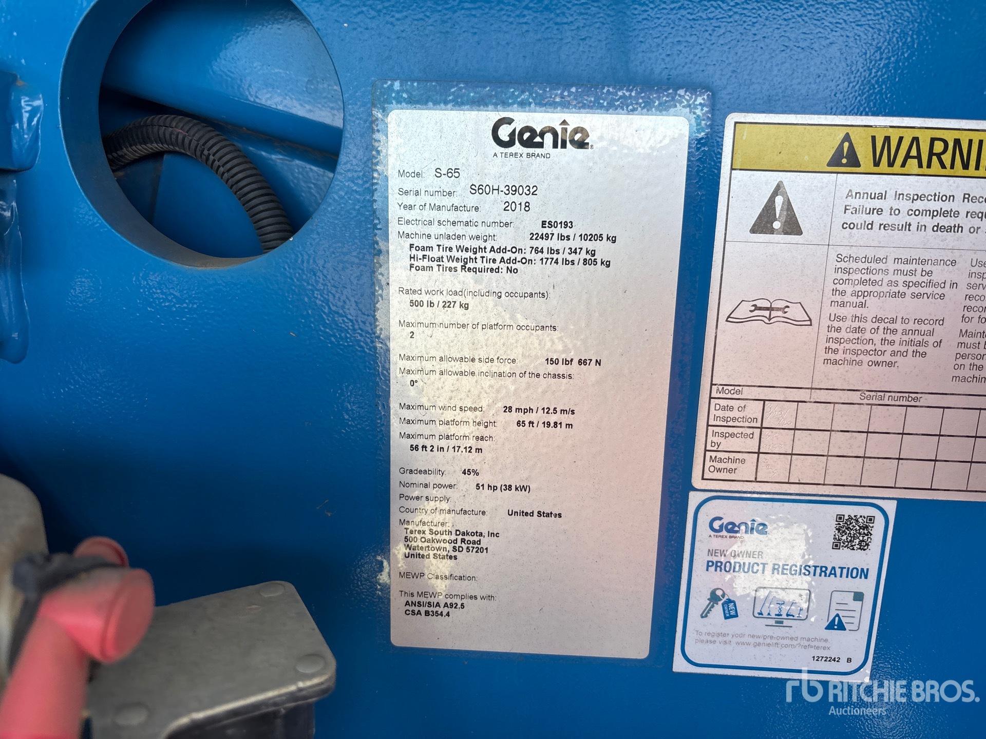 2018 Genie S-65