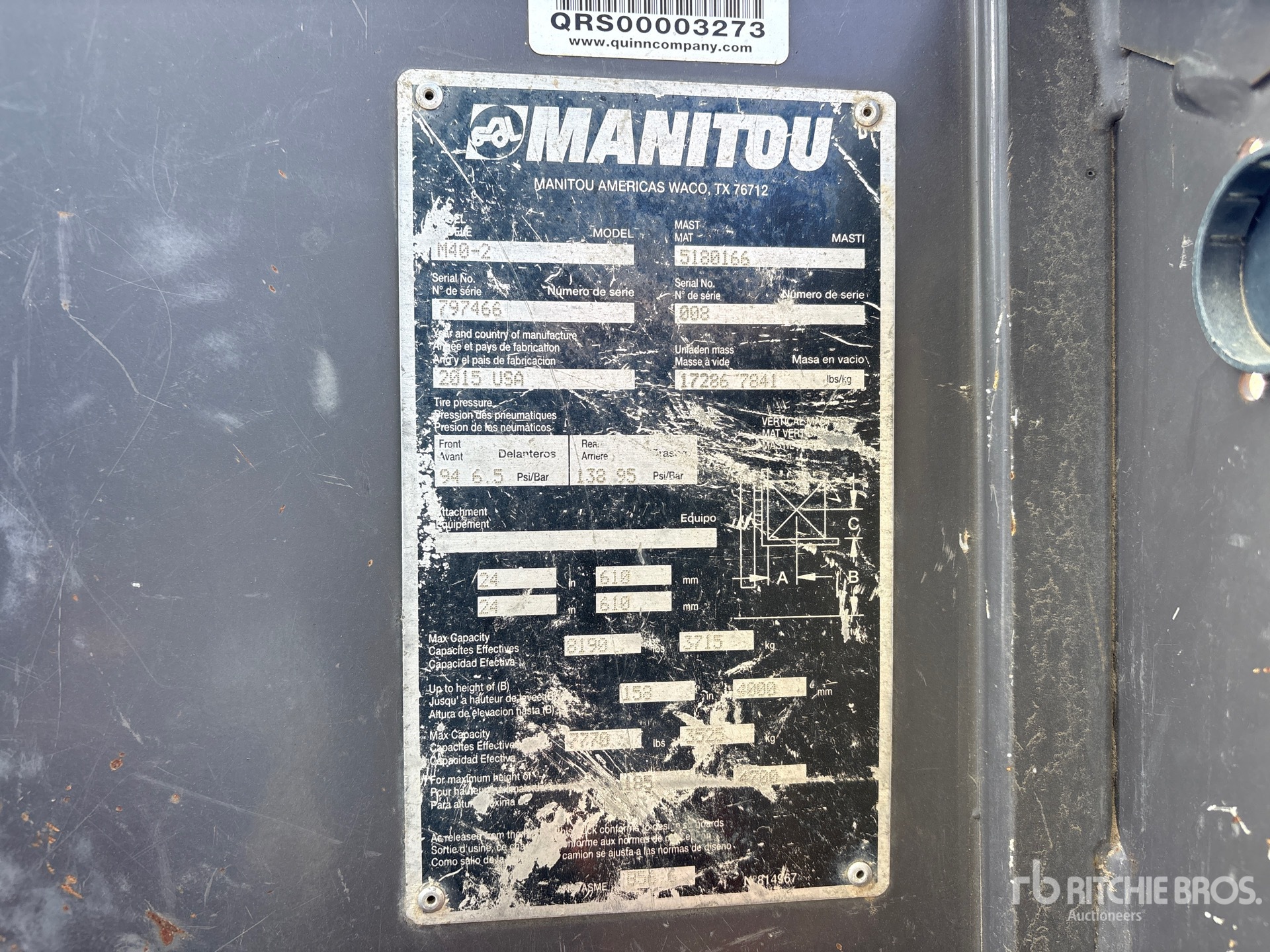 2015 Manitou M40-2T