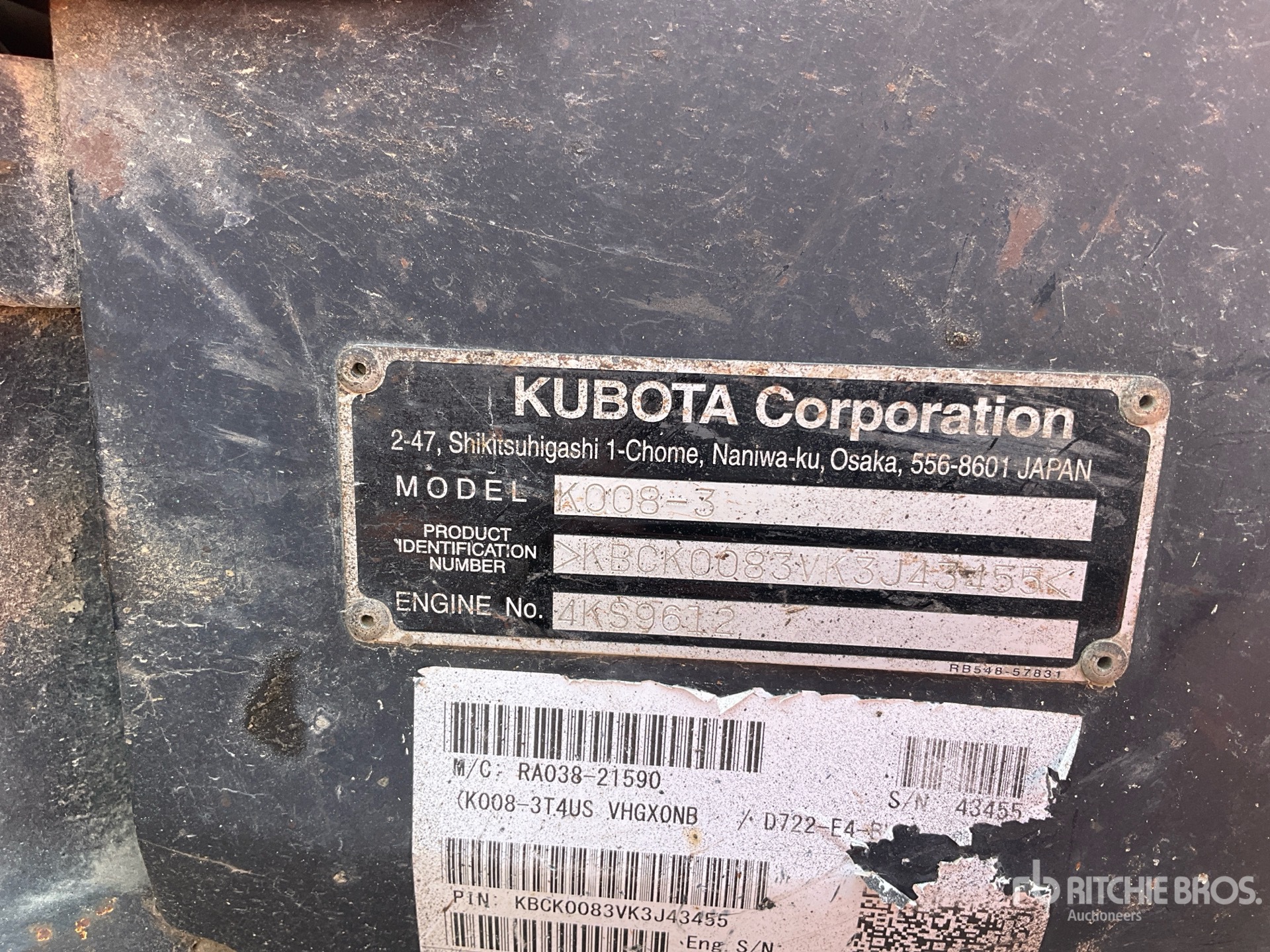 2019 Kubota K008-3
