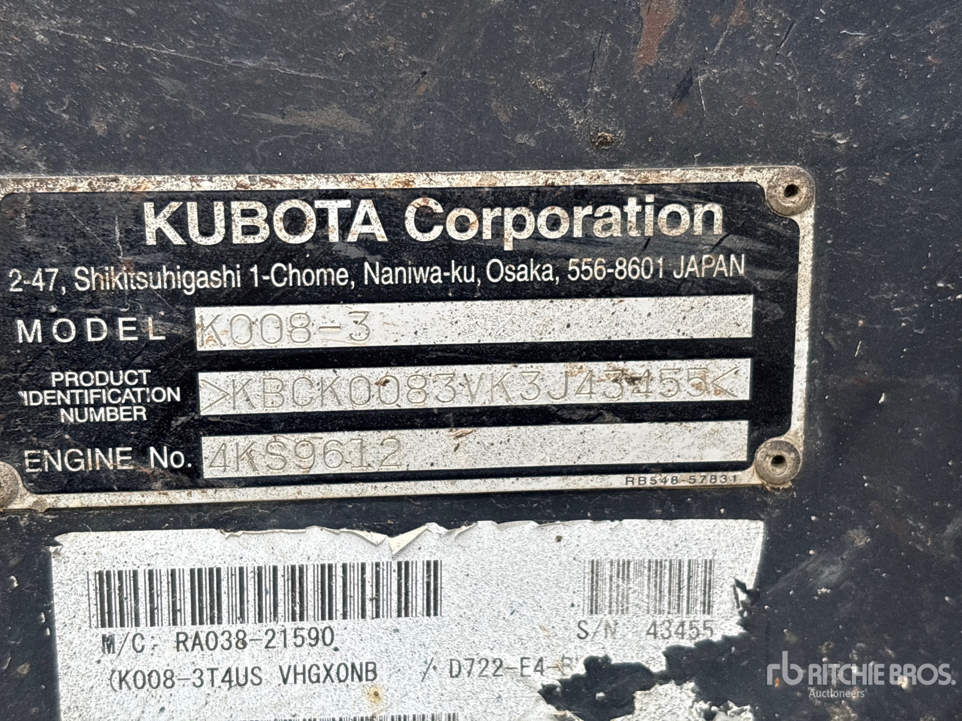 2019 Kubota K008-3