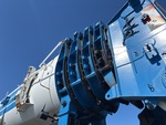 Crane Superstructure with Wear Pads
