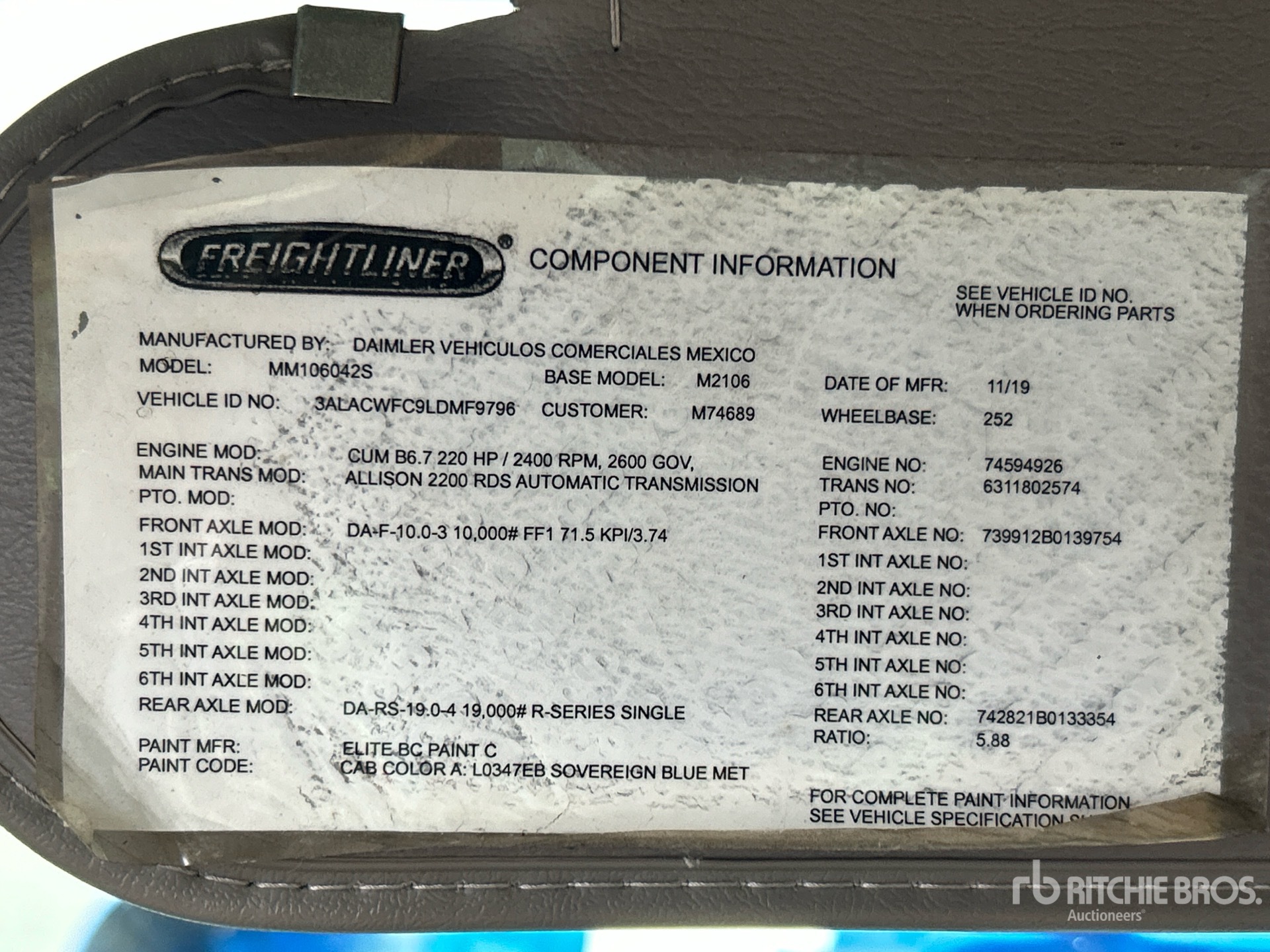 2020 Freightliner M2 106