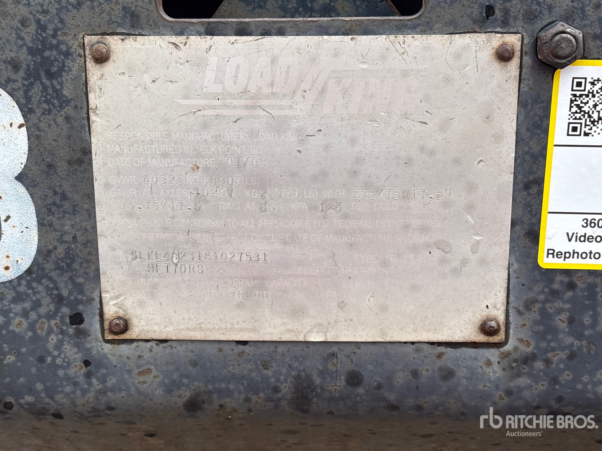 2008 Load King HFT70RS