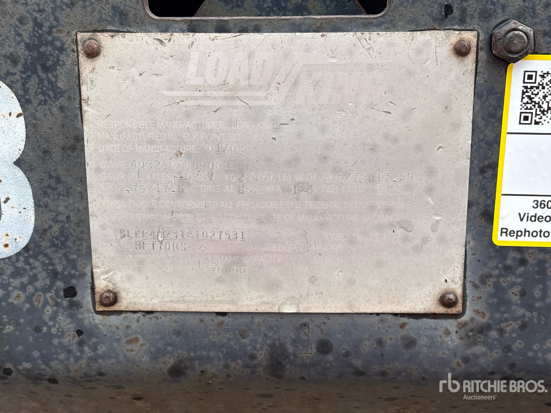 2008 Load King HFT70RS