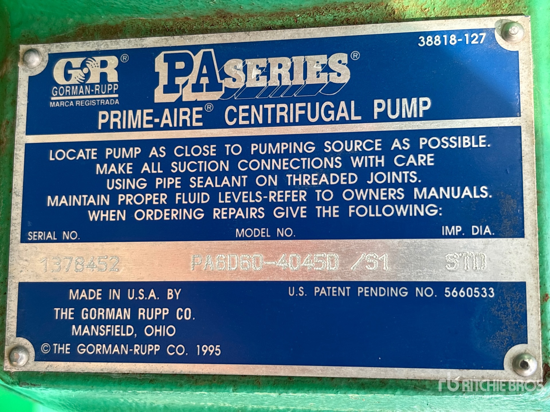 2007 Gorman-Rupp PA6D60-4045D/S1