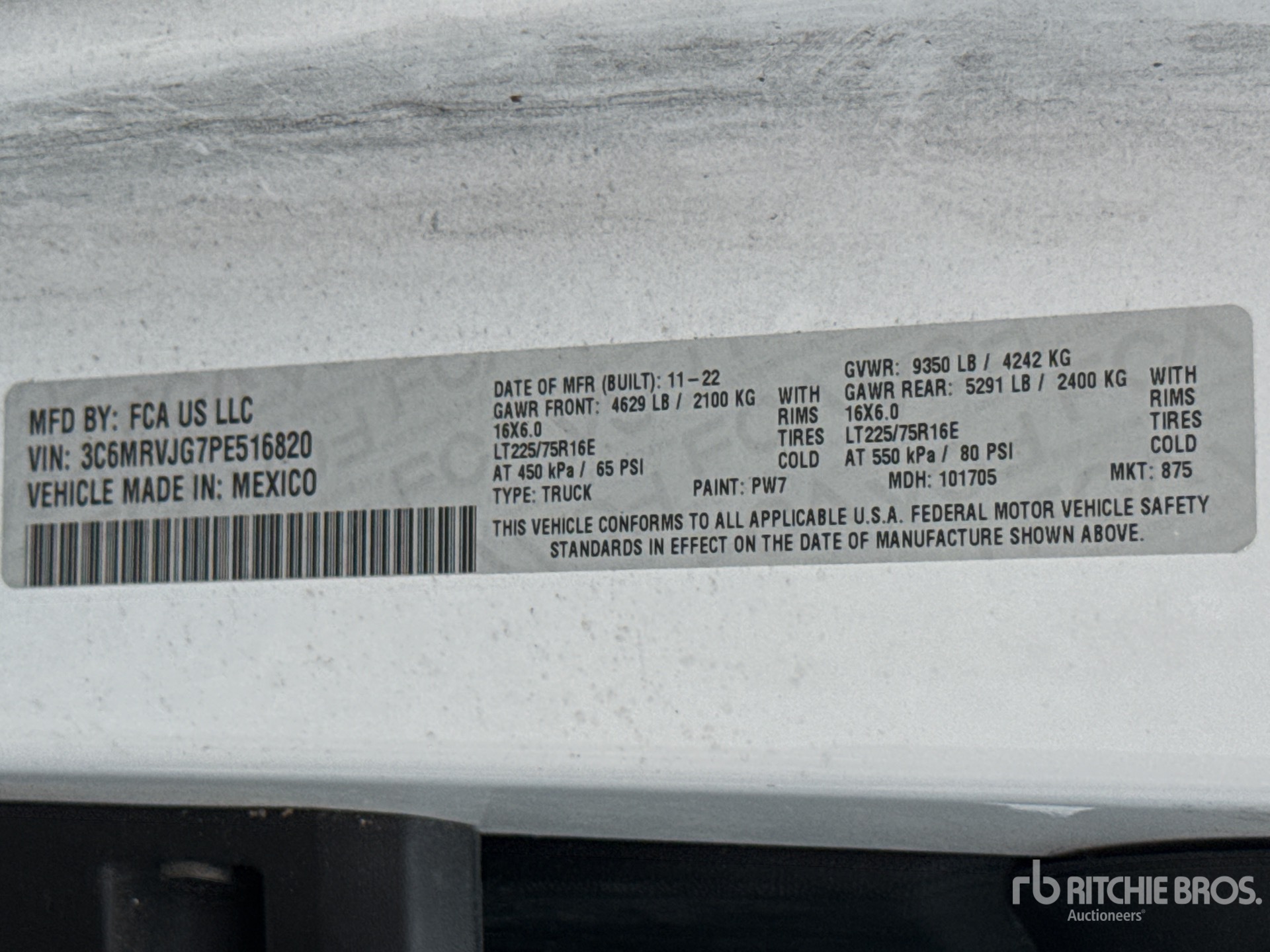 2023 Ram PROMASTER 3500