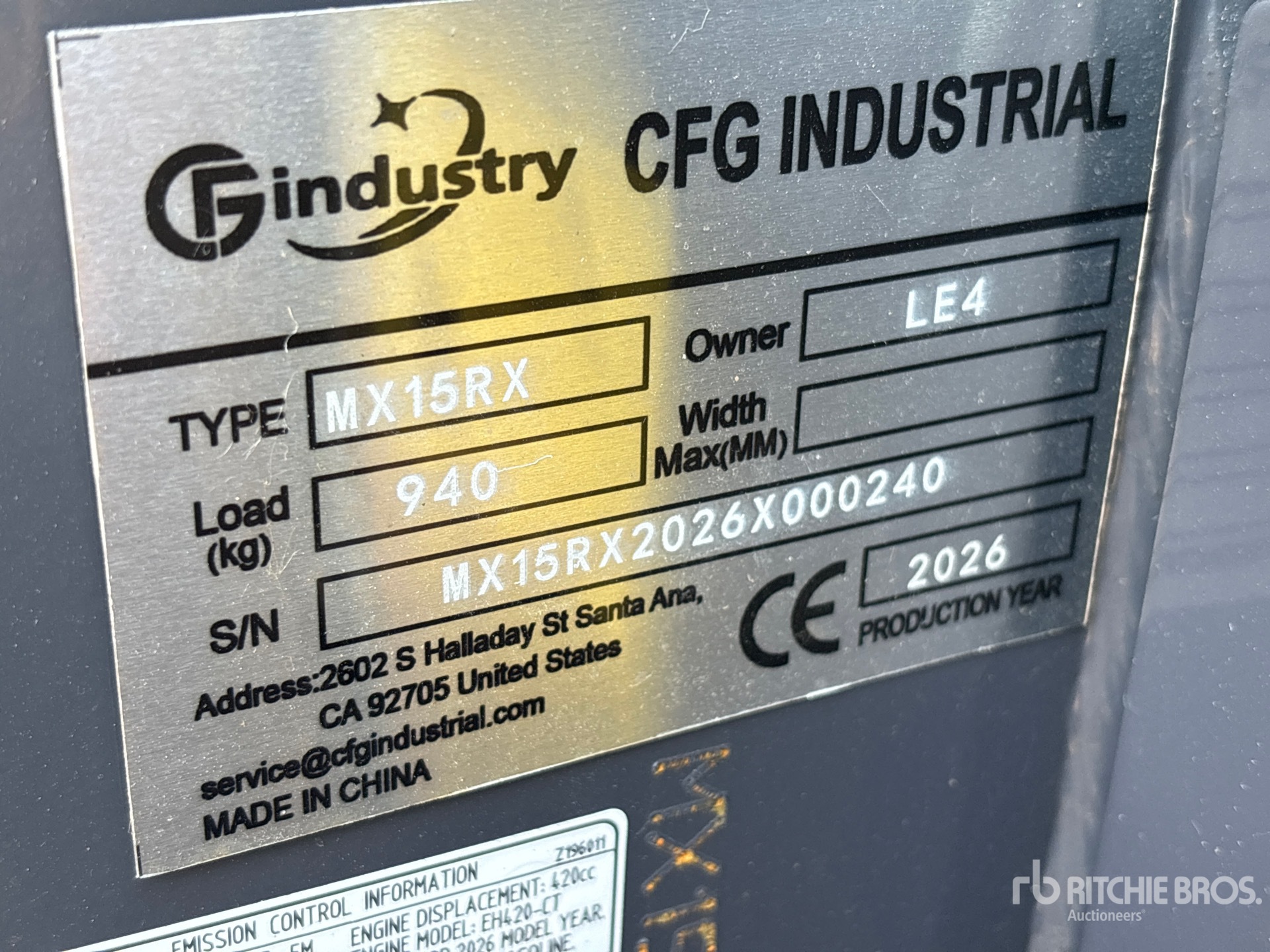 2026 CFG MX15RX