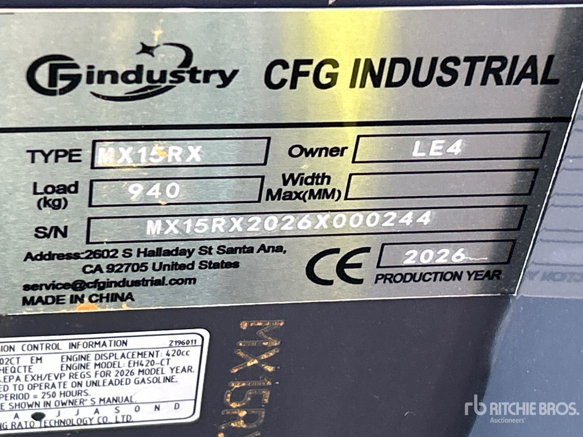 2026 CFG MX15RX