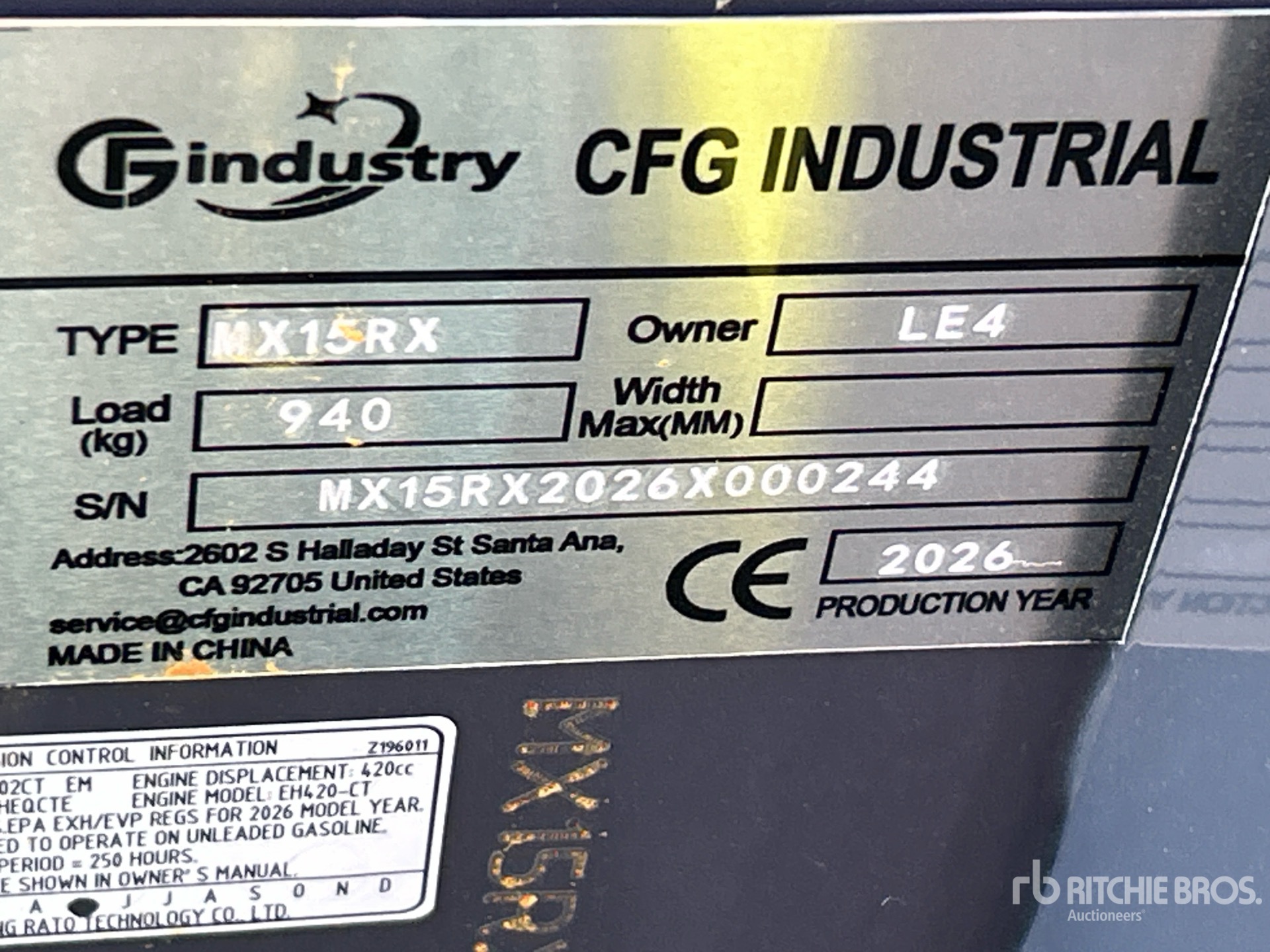 2026 CFG MX15RX