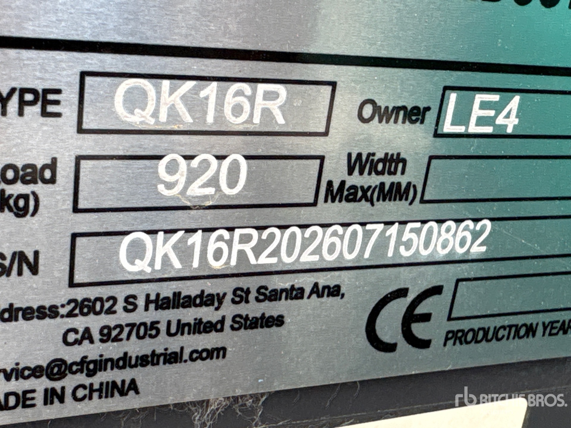 2026 CFG QK16R