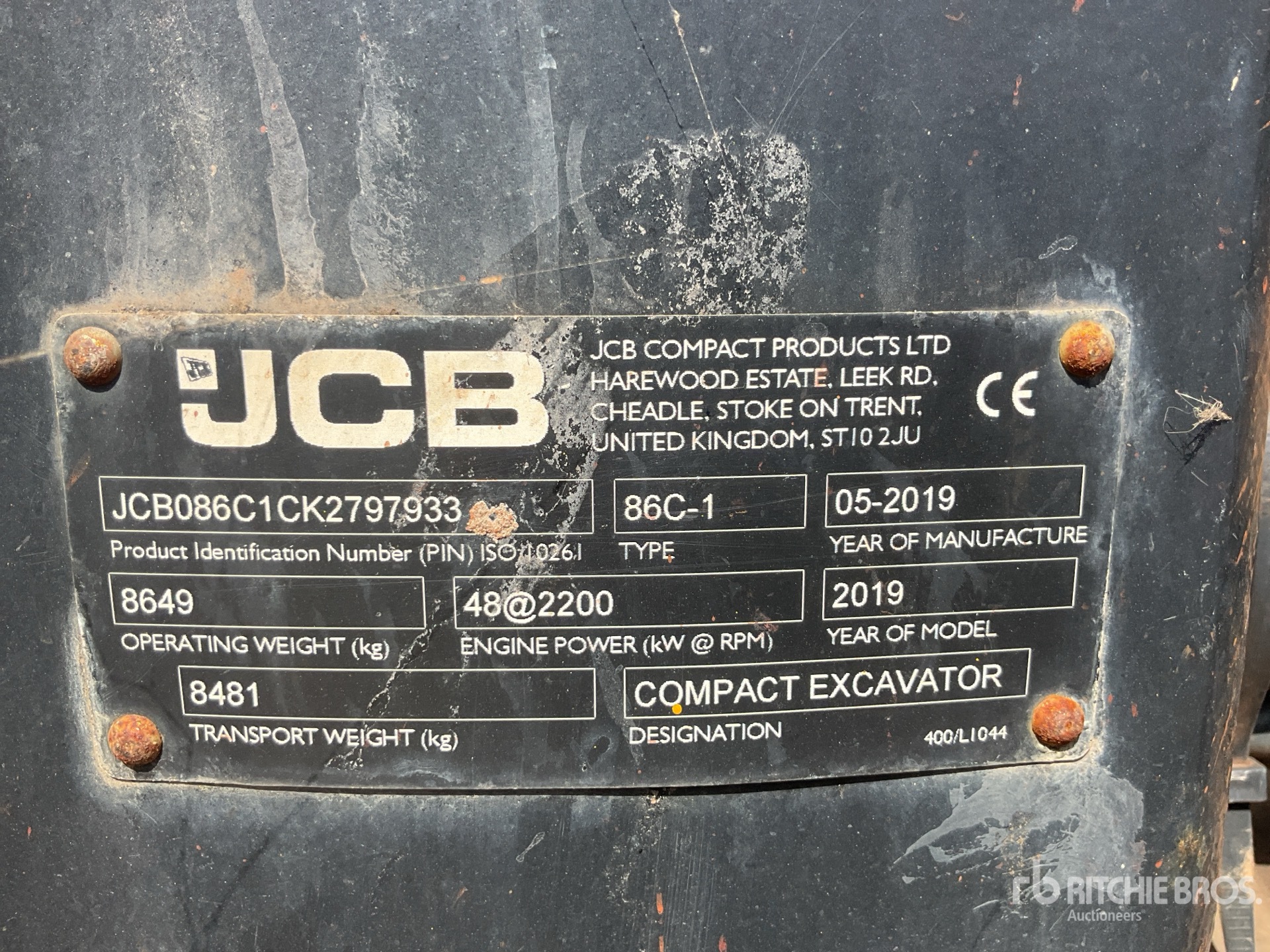2019 JCB 86C