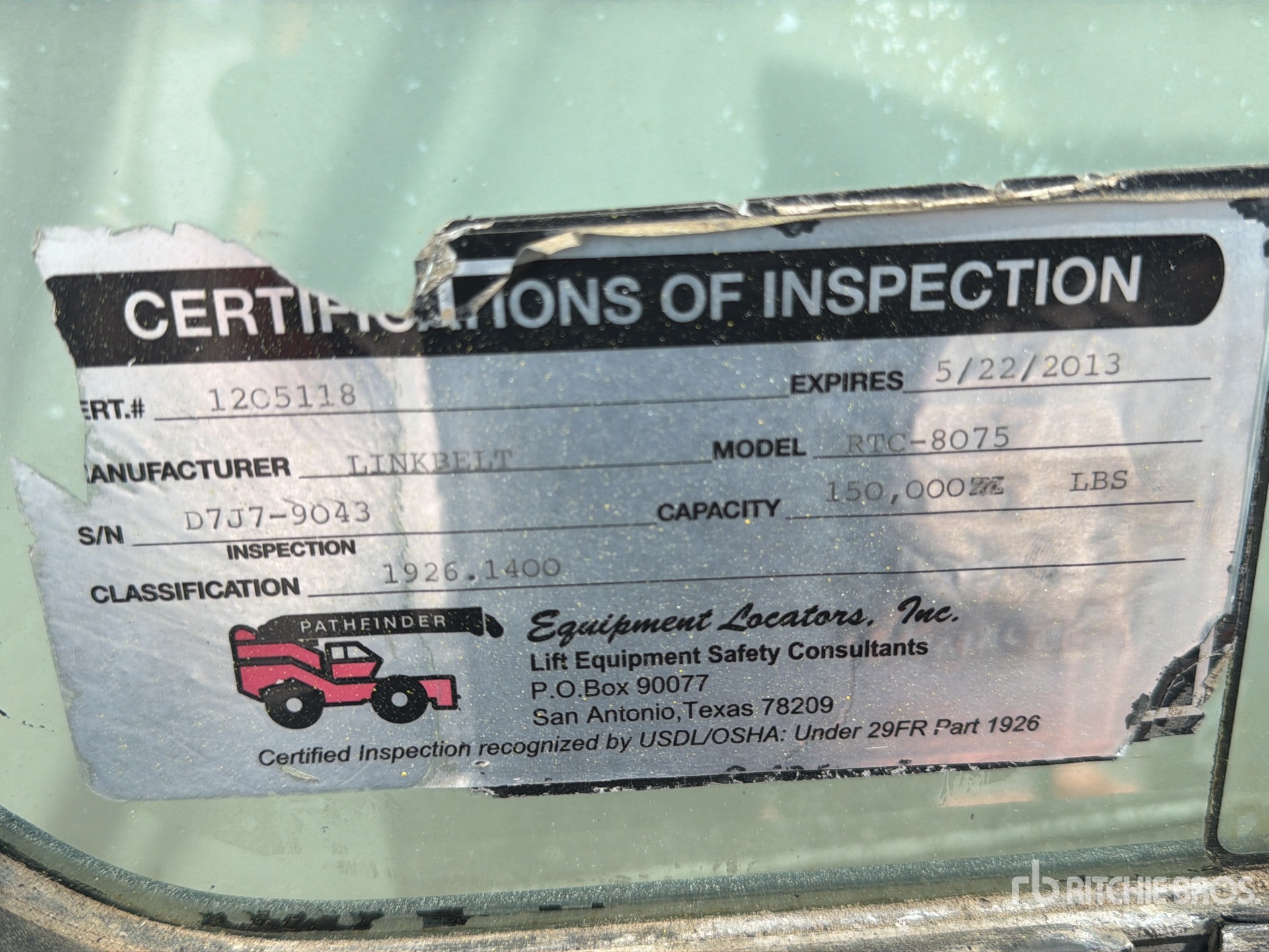 2007 Link-Belt RTC-8075