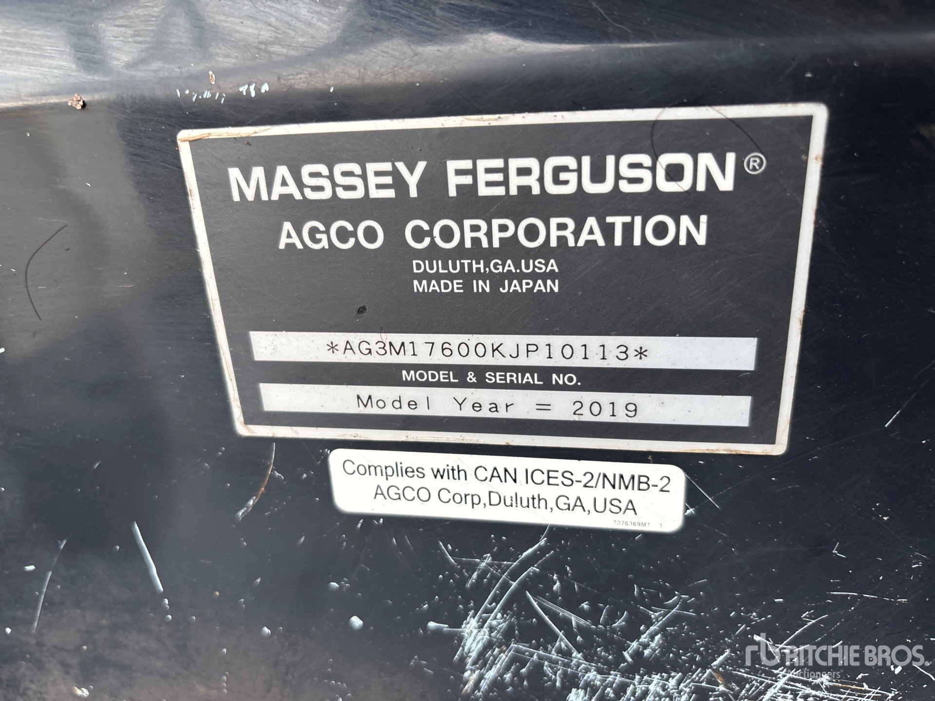 2019 Massey Ferguson MF1760MH