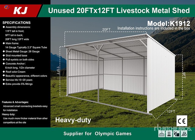 2026 KJ K1912 Livestock Shelter