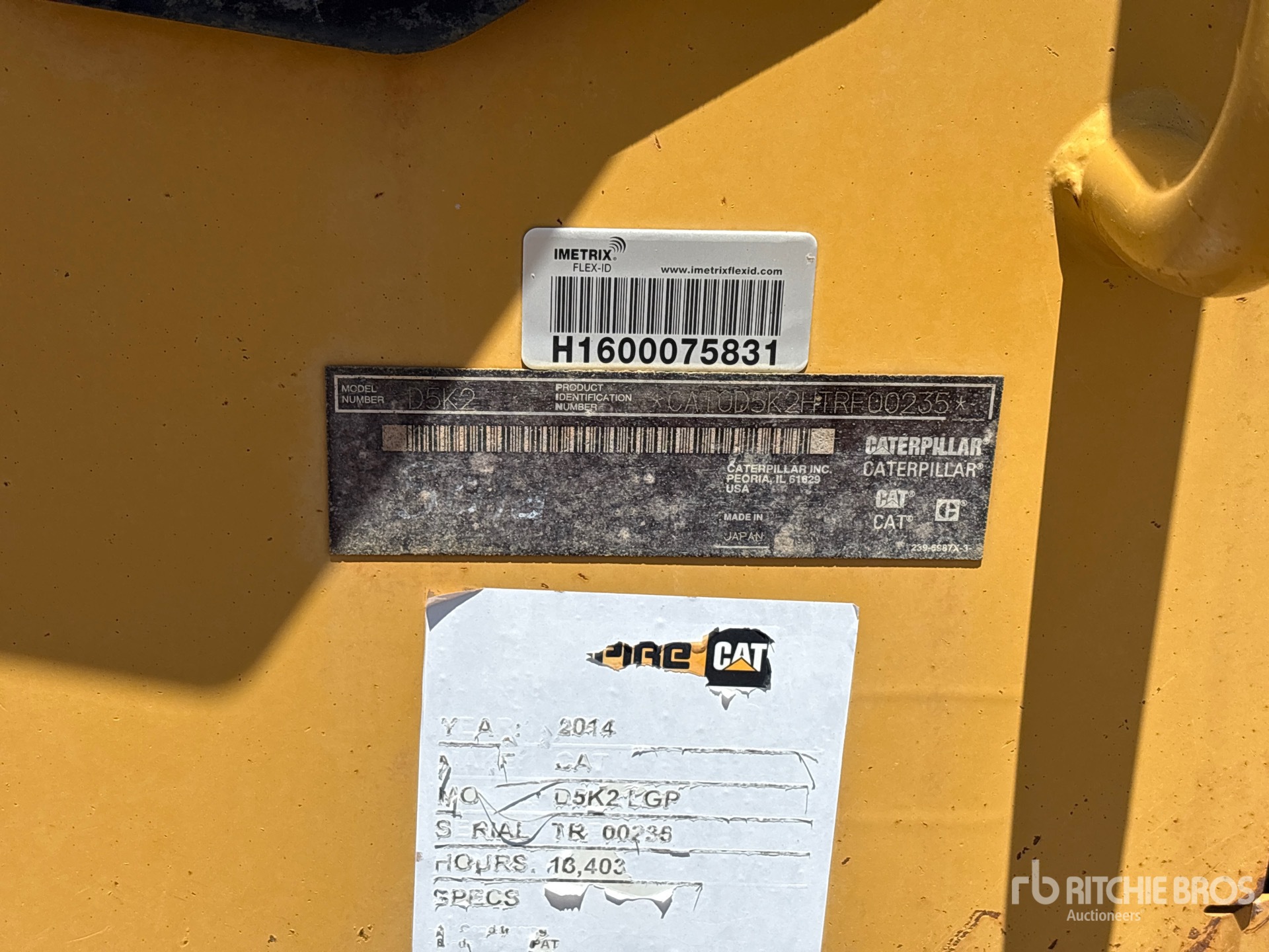 2014 Caterpillar D5K2 XL