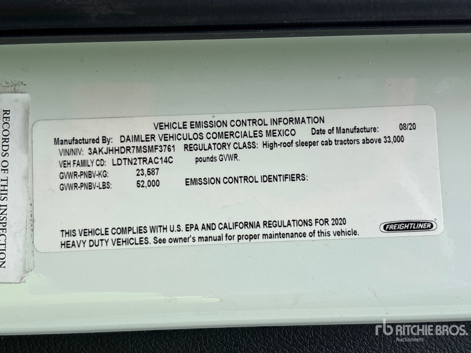 2021 Freightliner CASCADIA 126