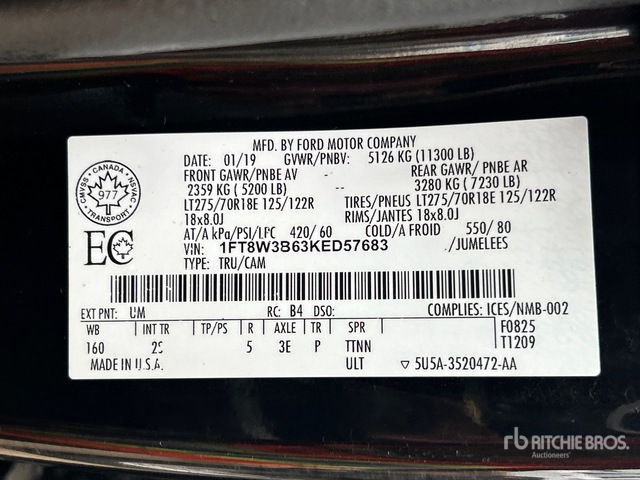 2019 Ford F-350 Xlt 4x4 Crew Cab Pickup