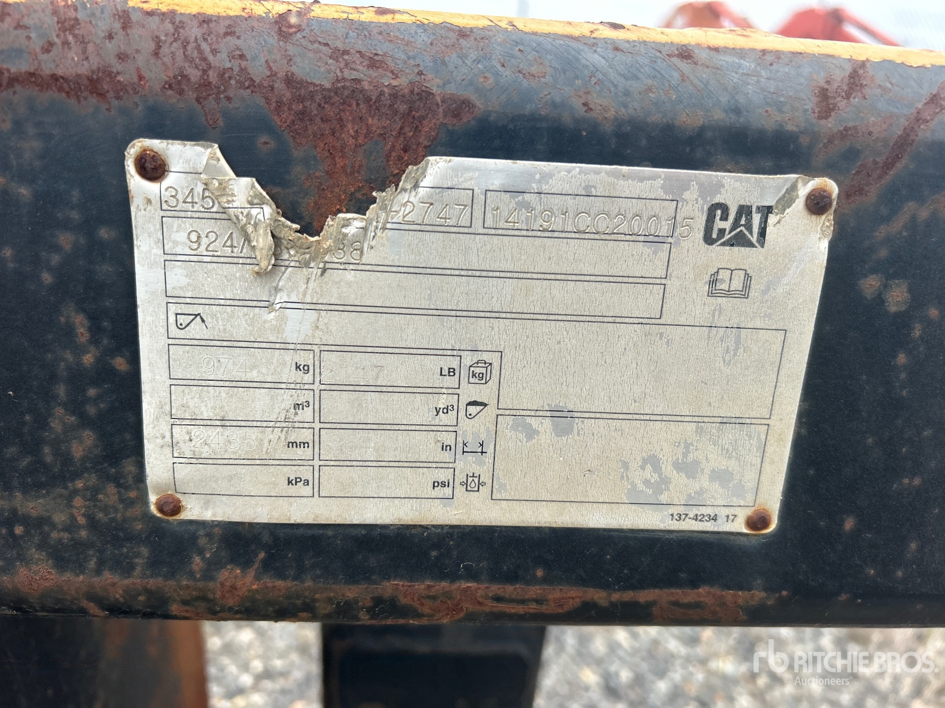 Caterpillar 72 in Q/C - Fits Cat 924
