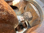 Undercarriage with Left Track Tensioner