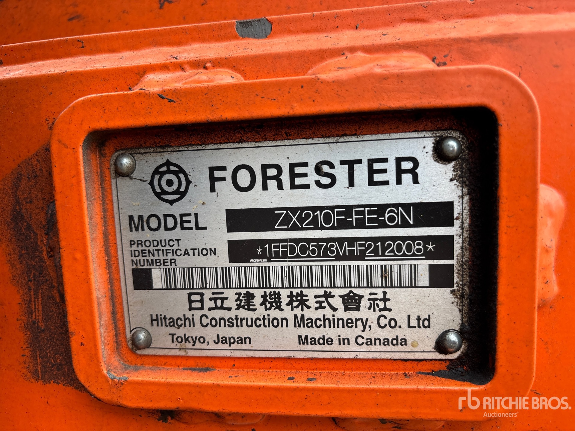 2017 Hitachi ZX210F-FE-6N