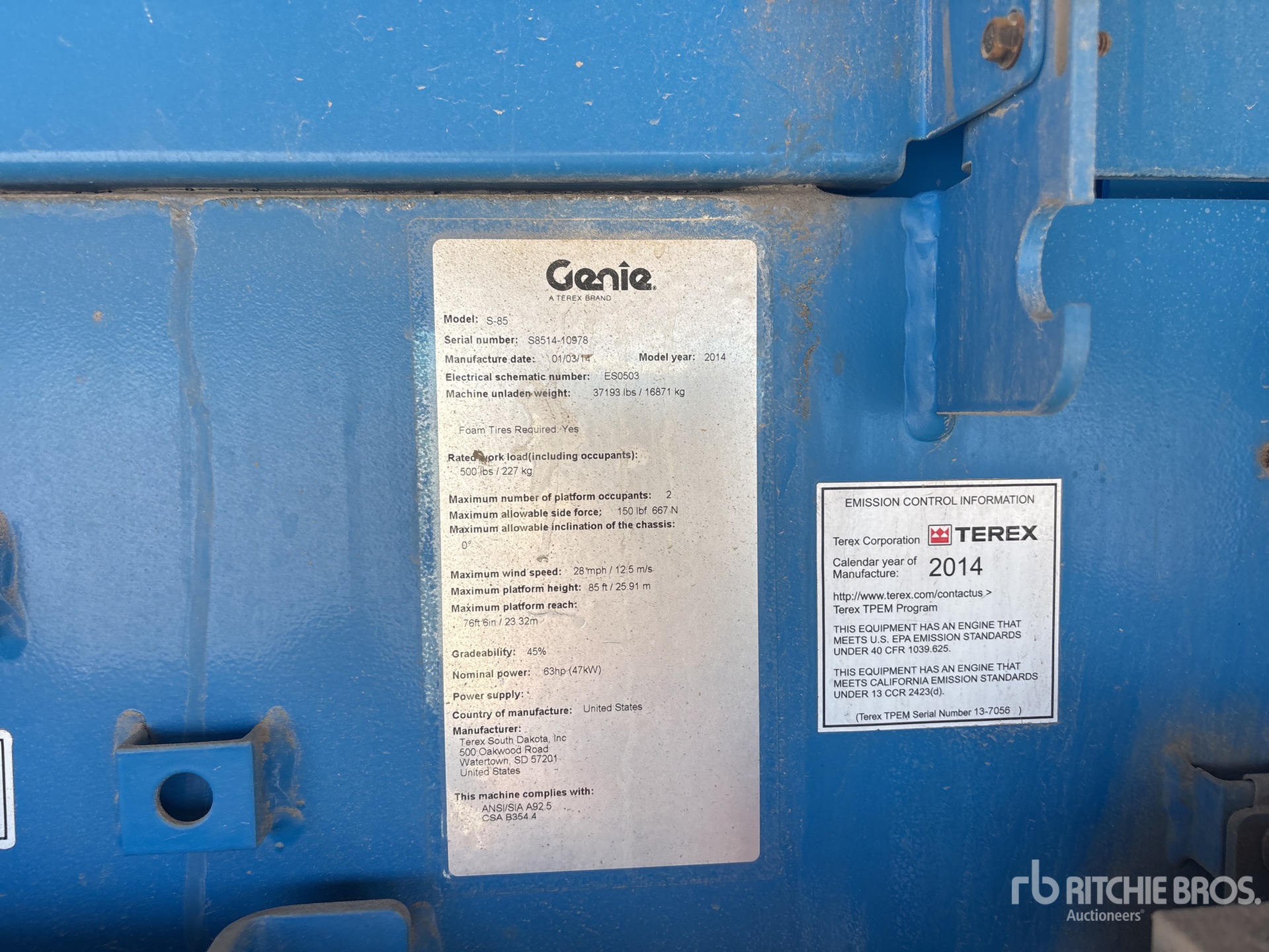 2014 Genie S-85